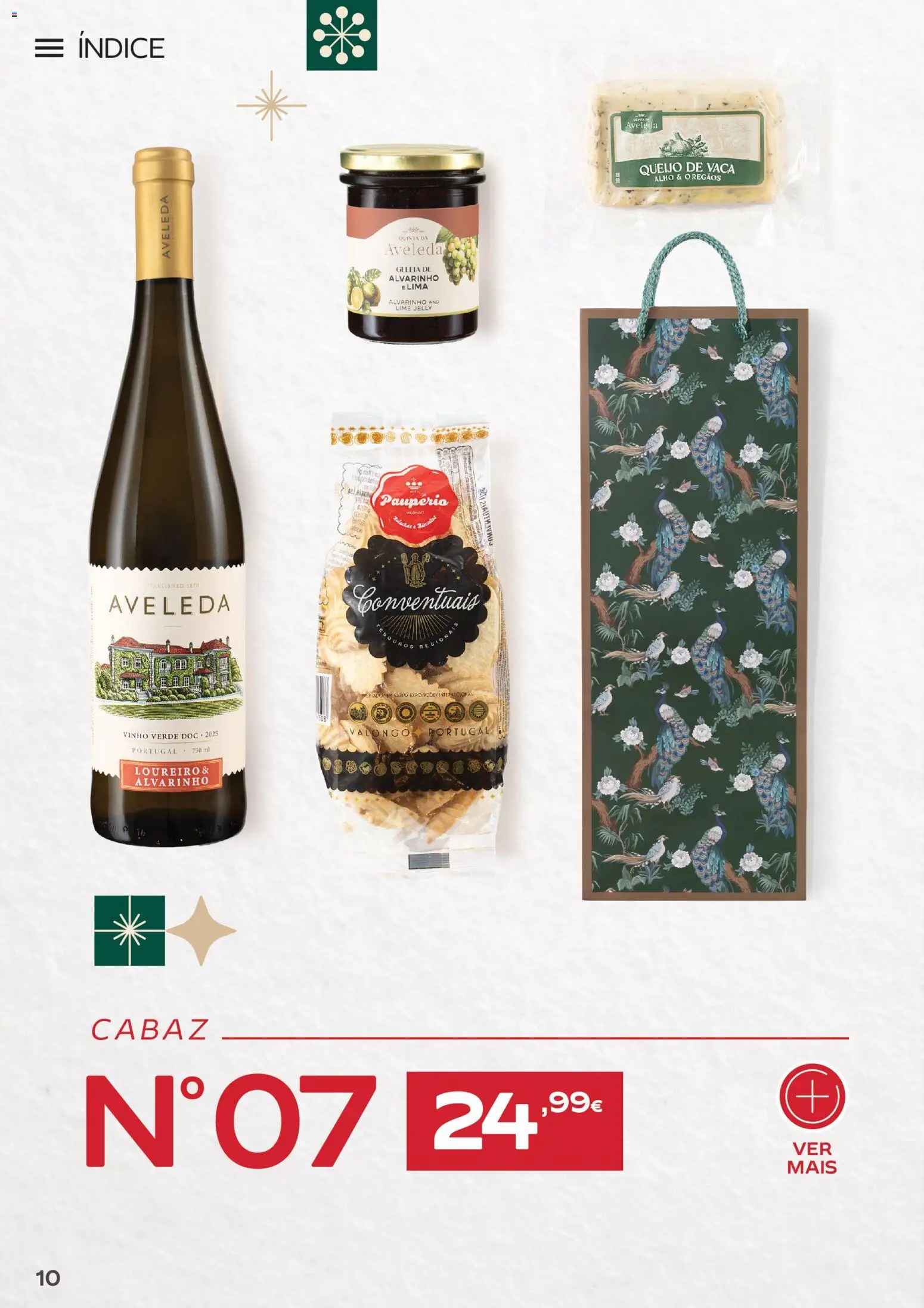 Continente Cabazes de Natal │ válido de 06/10/2026 | Página: 10 | Produtos: Geleia, Bolachas, Queijo, Lima