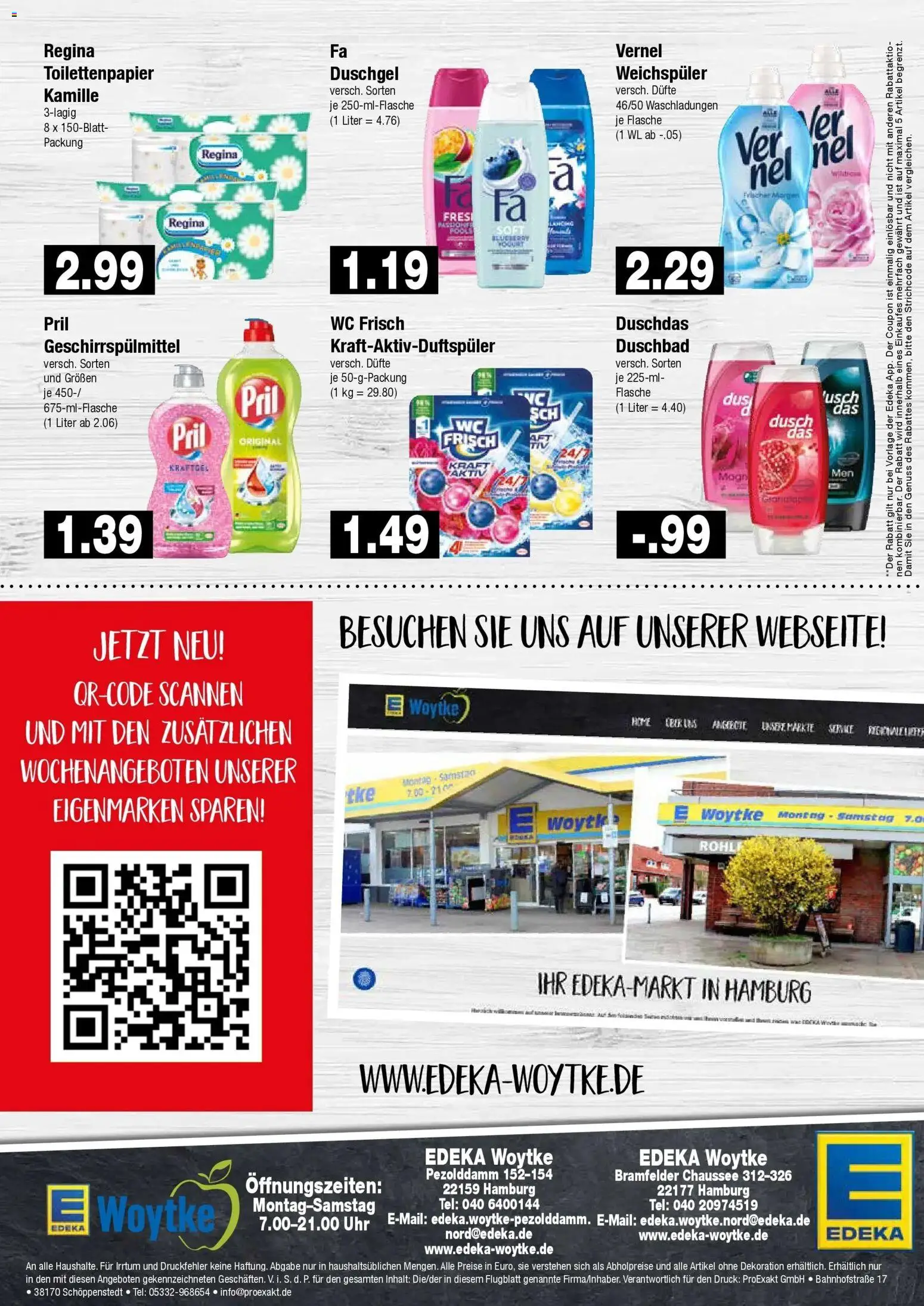 Edeka Prospekt Hamburg (ab 07.09.2026) » Angebote Online | Seite: 8 | Produkte: Duschgel, Weichspüler, Geschirrspülmittel, Uhr