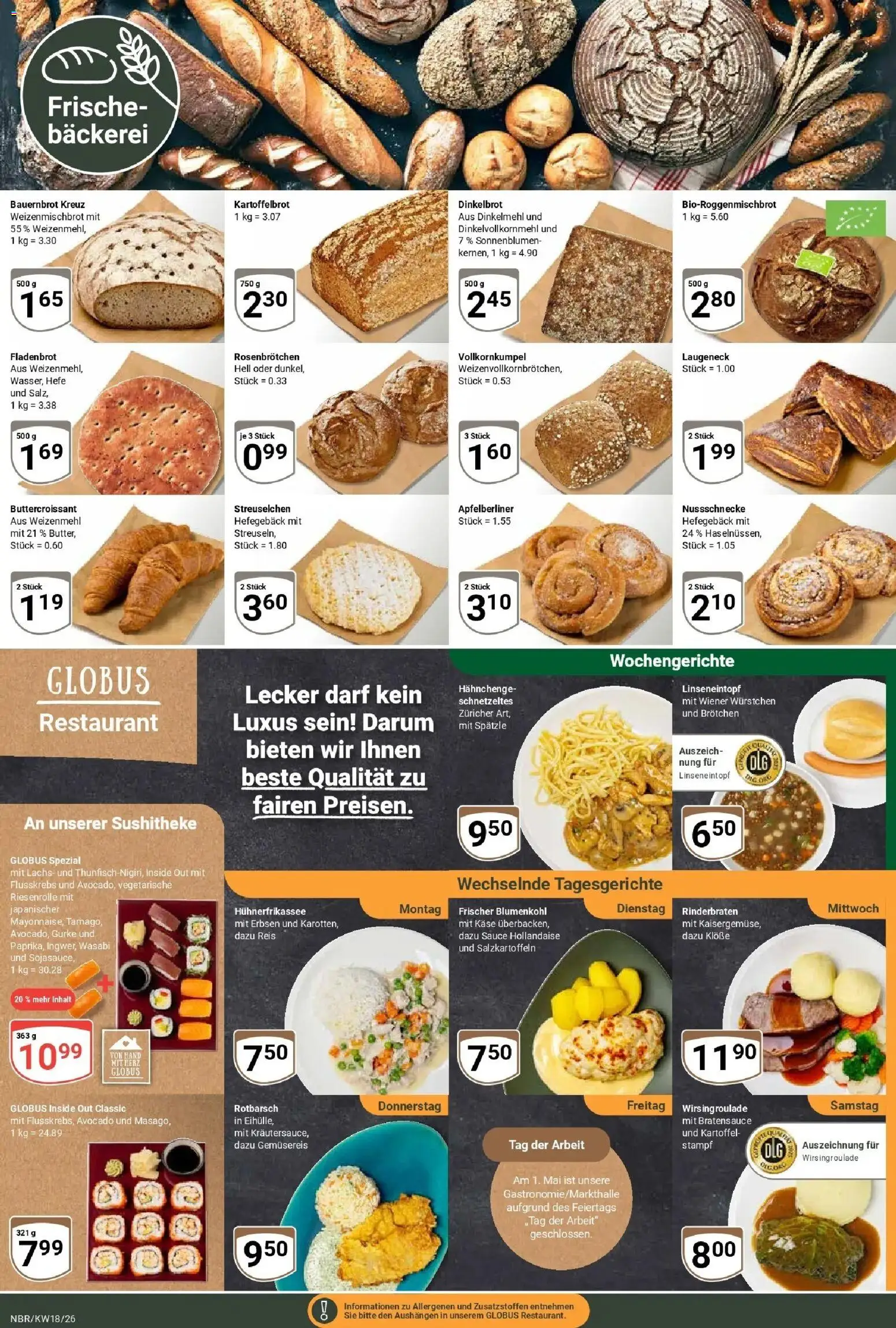Globus Prospekt Neubrandenburg	 – gültig ab 27.04.2026 | Seite: 8 | Produkte: Käse, Weizenmehl, Blumenkohl, Erbsen