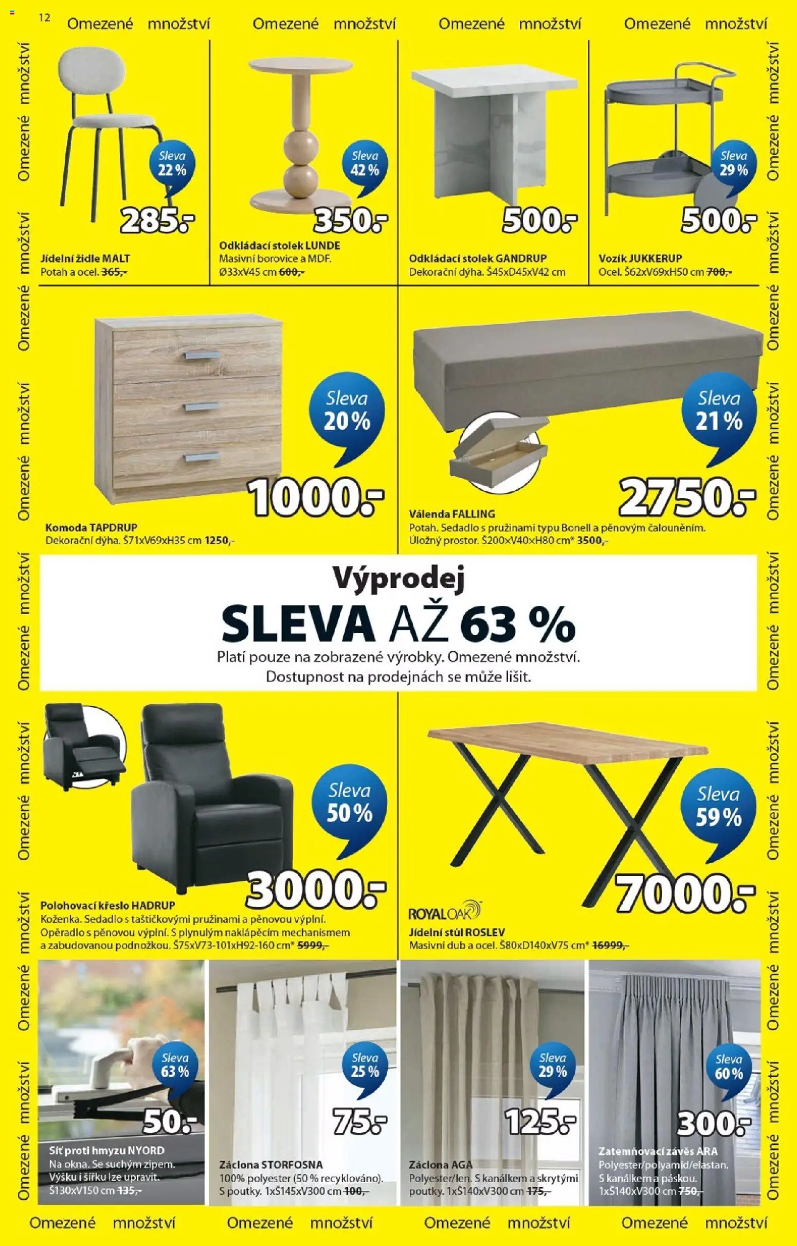 JYSK leták od 27.05.2026 | Strana: 12 | Produkty: Síť, Síť proti hmyzu, Válenda, Židle