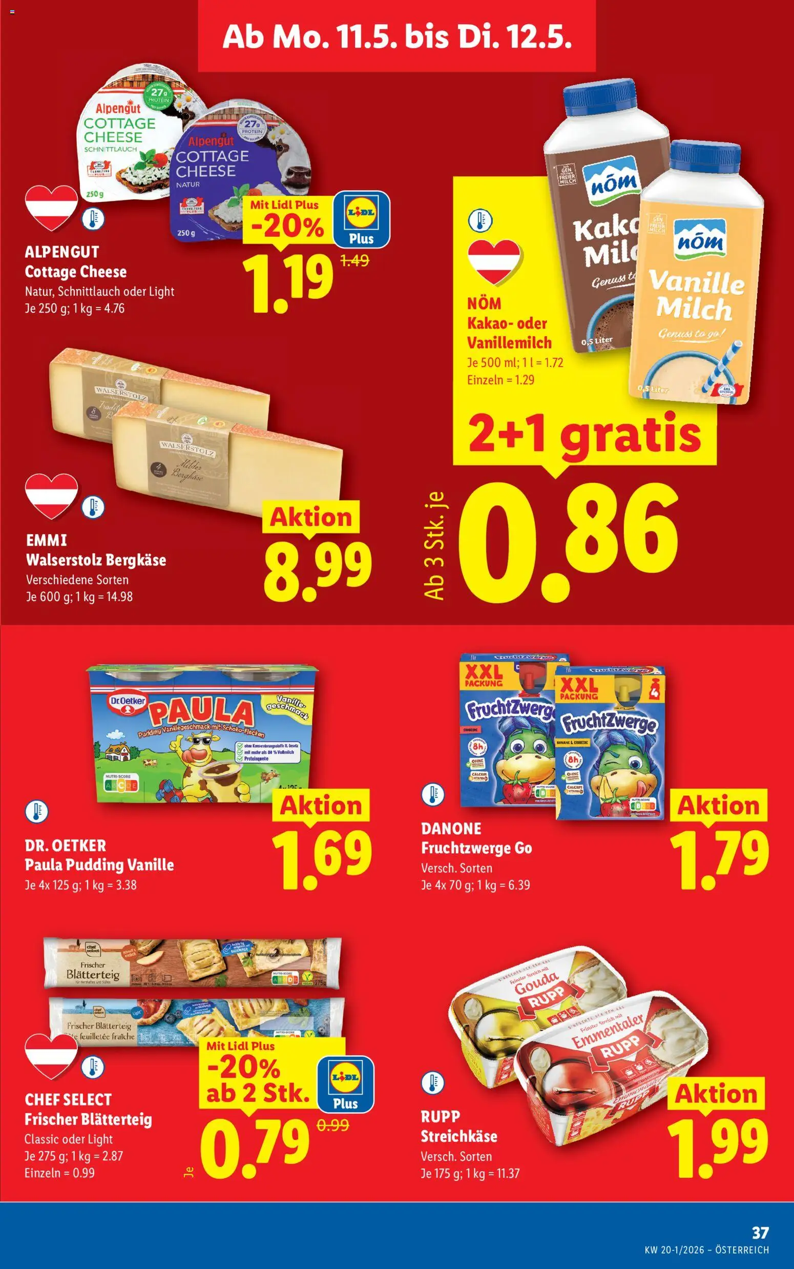 Lidl Flugblatt - Altenmarkt im Pongau, St. Johann im Pongau, Zell am See gültig ab 07.05.2026 | Seite: 44 | Produkte: Milch