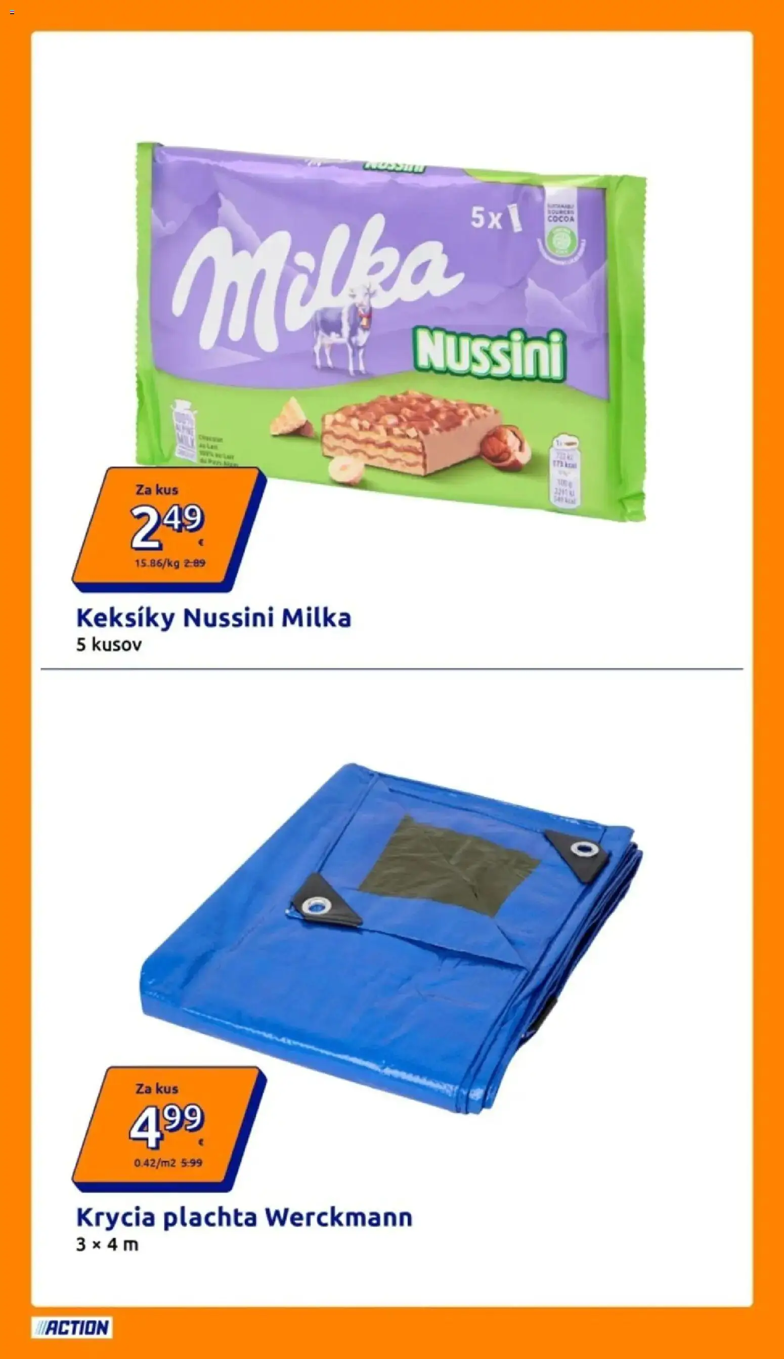 Nové Action akcie – leták je platný od 22.07.2026 | Strana: 13 | Produkty: Plachta, Milka