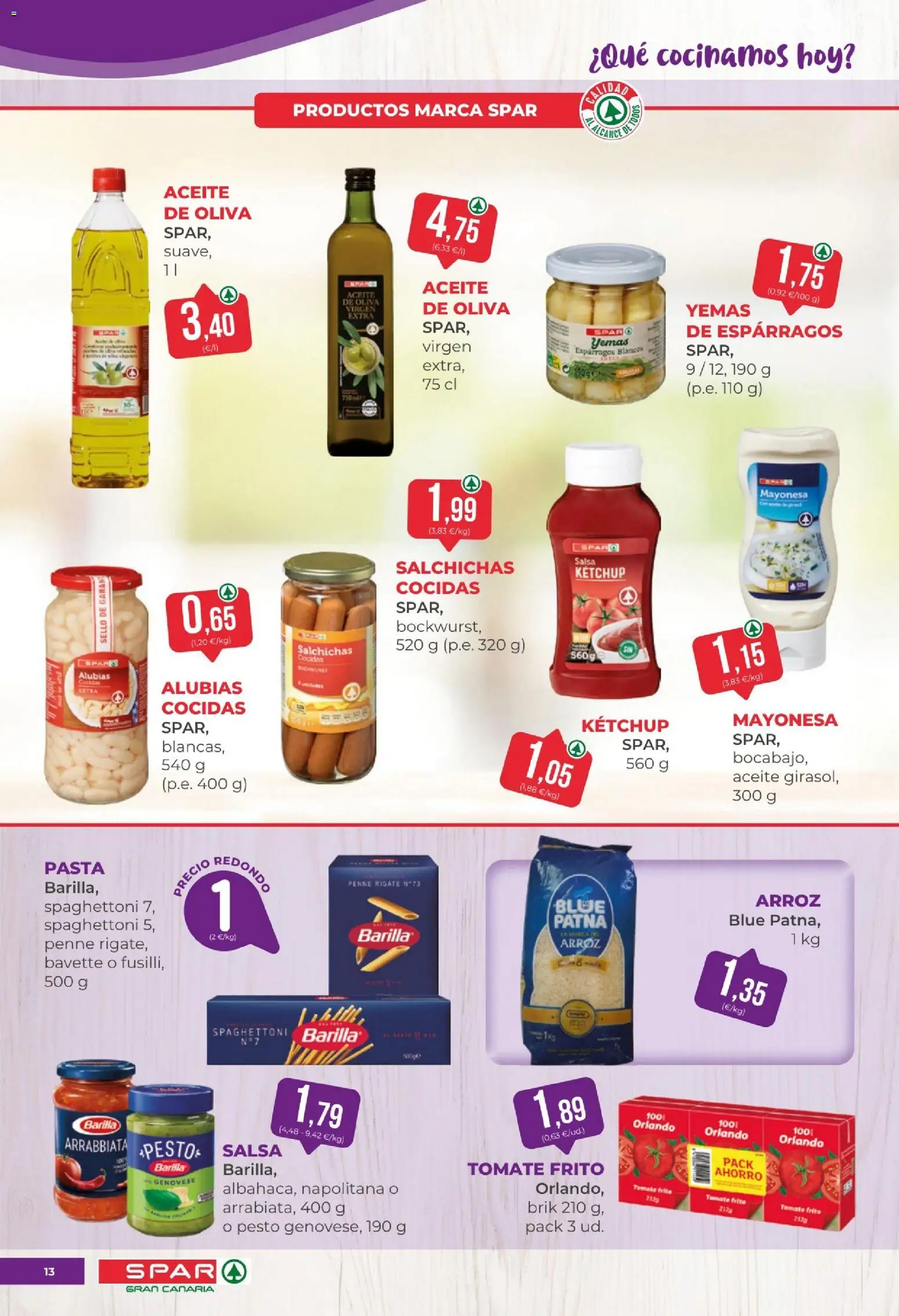 Spar folleto │ válido desde el 18/09/2026 | Página: 13 | Productos: Barilla, Aceite, Mayonesa, Salchichas