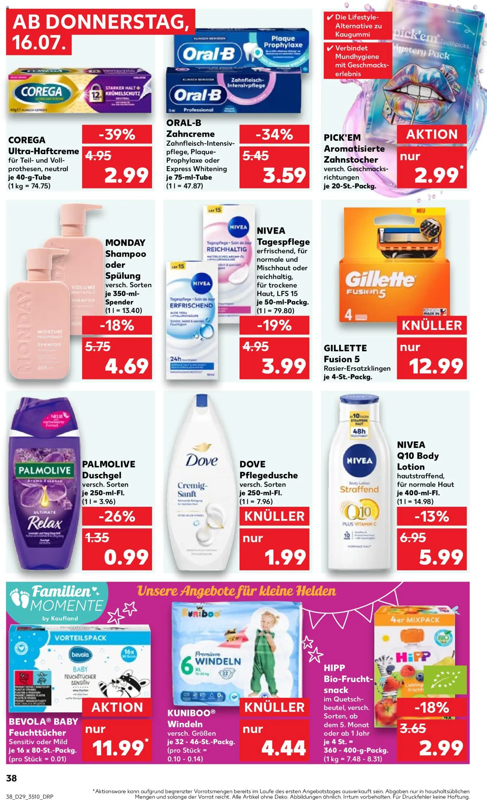 Kaufland Prospekt Leipzig – gültig ab 16.07.2026 | Seite: 38 | Produkte: Shampoo, Spülung, Duschgel, Body Lotion