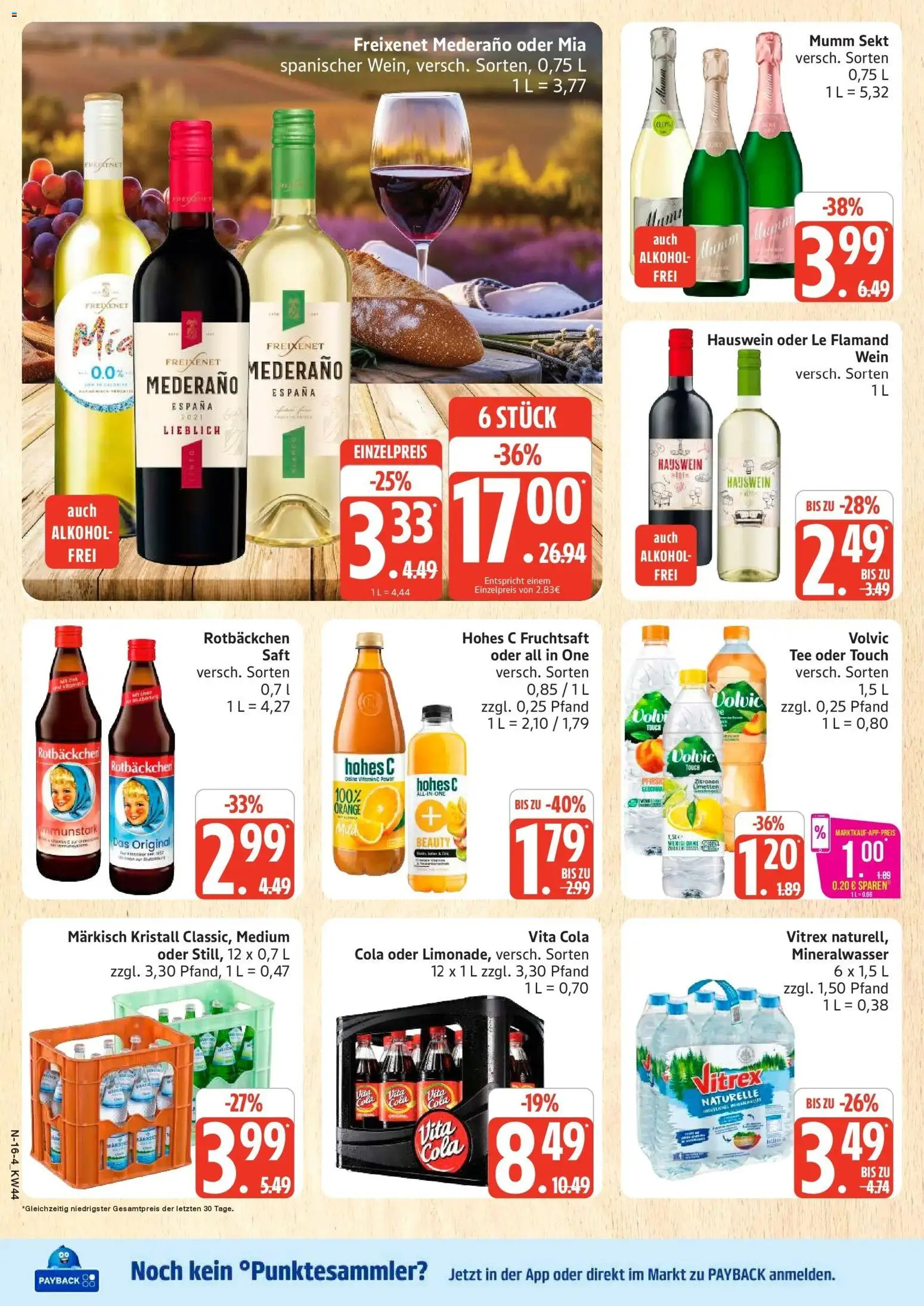 Marktkauf Prospekt Neuenkirchen (ab 26.10.2026) » Angebote online | Seite: 16 | Produkte: Cola, Alkohol, Vita cola, Wein
