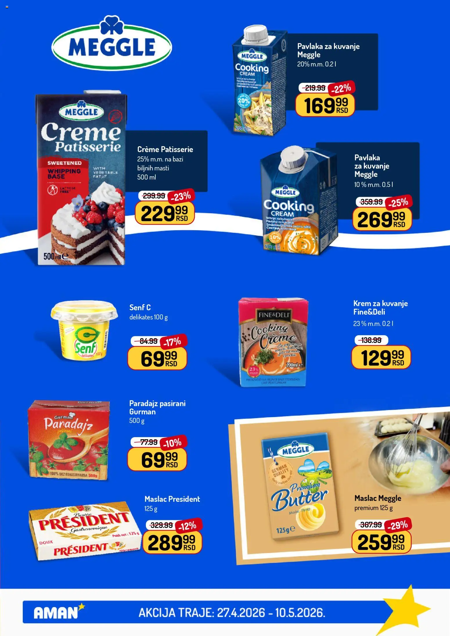 Aman katalog - važi od 27.04.2026 | Strana: 13 | Proizvode: Maslac, Senf, Paradajz, Pavlaka