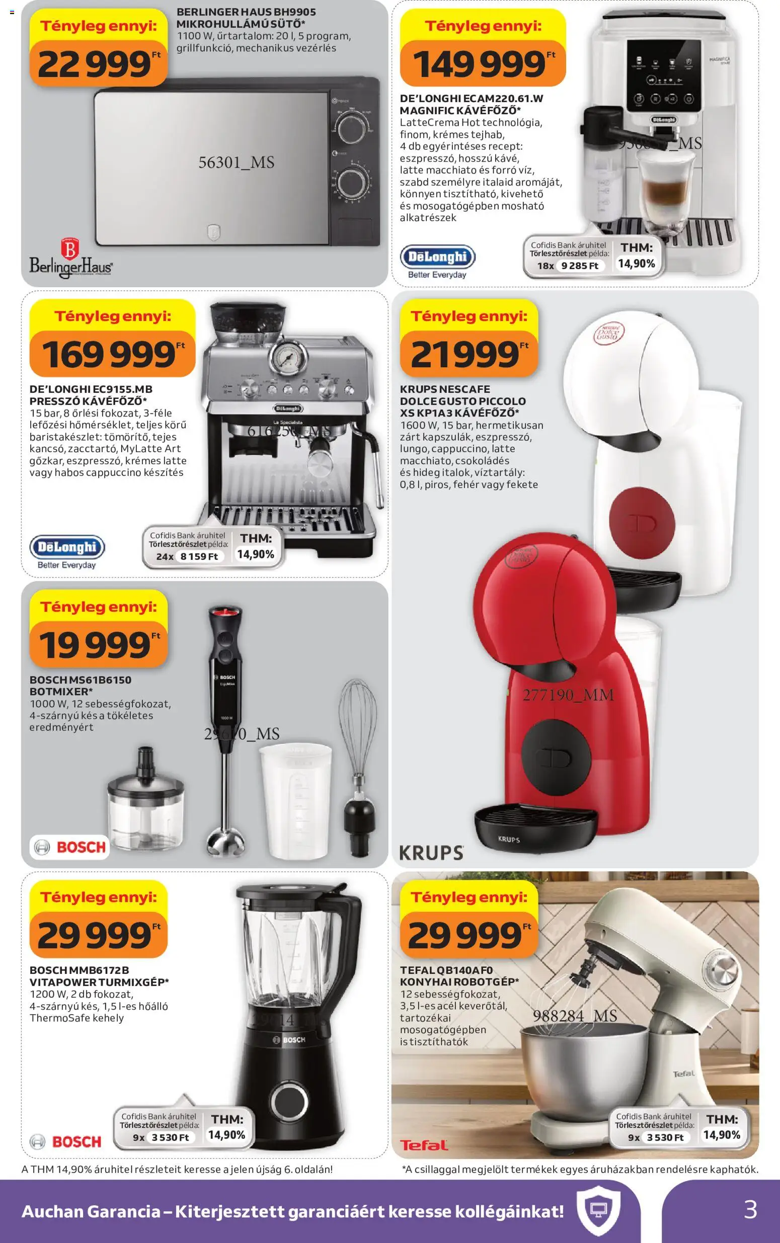 Auchan akciós ujság - amely érvényes a következő dátumtól: 2026.09.10. | Oldal: 3 | Termékek: Dolce Gusto, Nescafé, Cappuccino, Kés