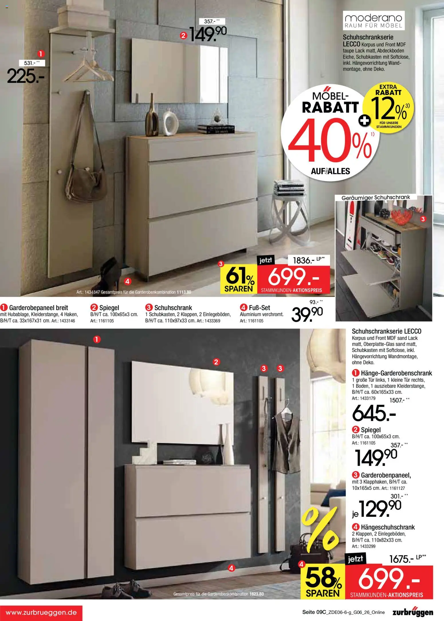 Zurbrüggen Mega Sparpreise – gültig ab 08.06.2026 | Seite: 15 | Produkte: Spiegel, Tür