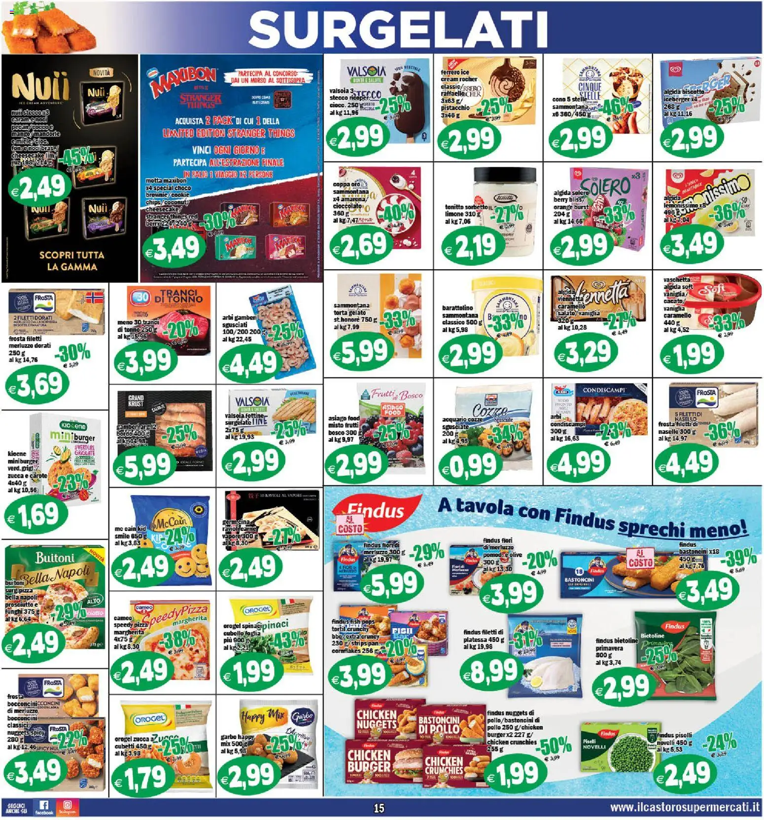 Volantino Il Castoro del 10.06.2026 | Pagina: 15 | Prodotti: Cioccolato, Merluzzo, Gelato, Nuggets