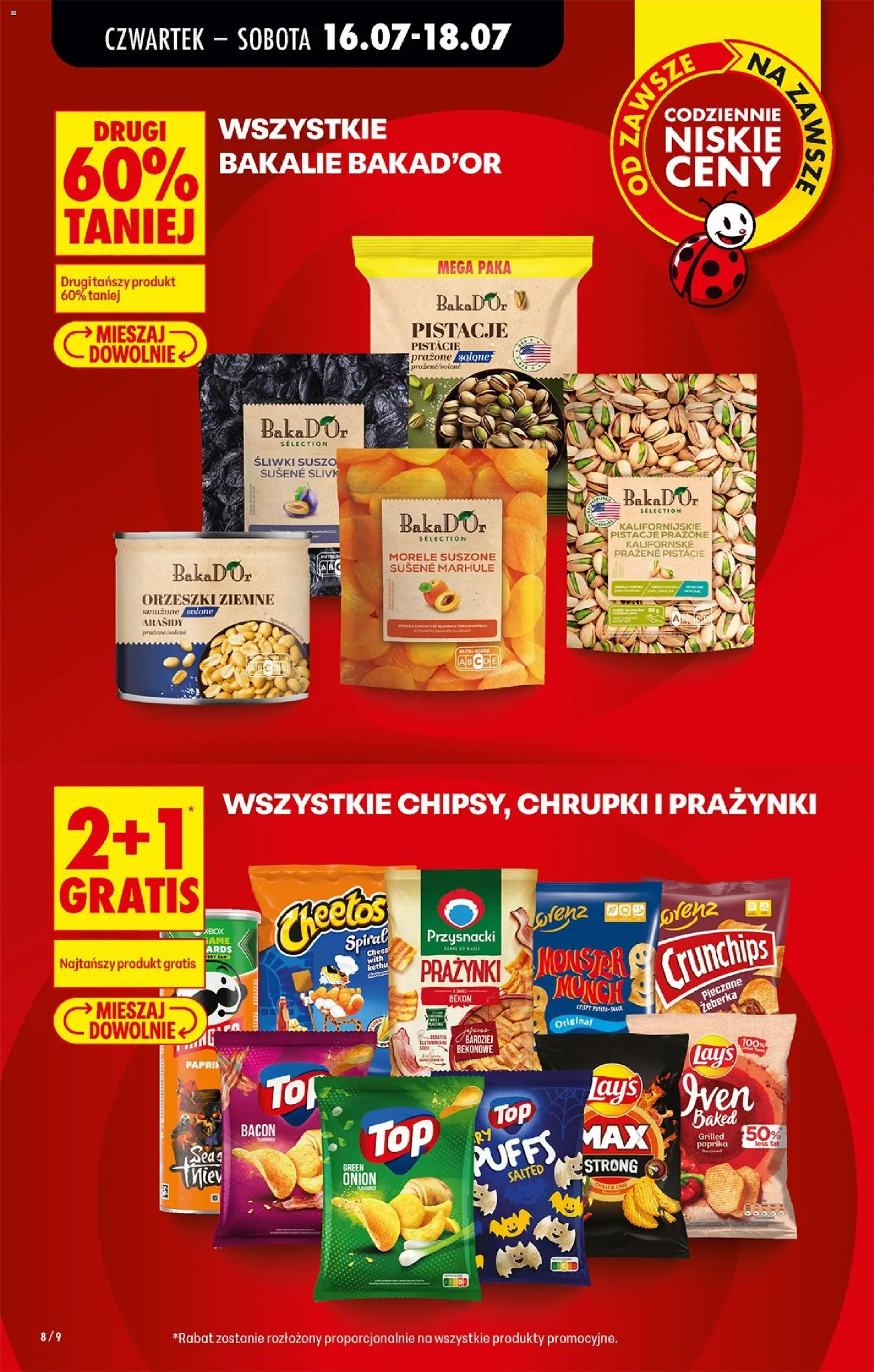 Biedronka Polsko leták - Codziennie niskie ceny od 16.07.2026 | Strana: 10 | Produkty: Monster, Xbox, Arašídy, Lay's