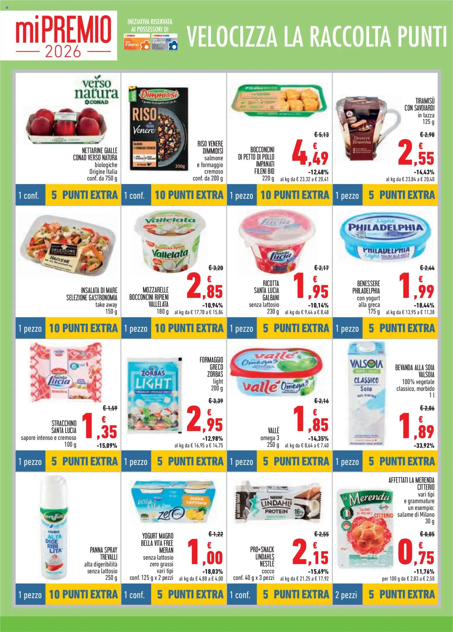 Volantino Conad del 17.06.2026 | Pagina: 4 | Prodotti: Yogurt, Pollo, Salmone, Panna