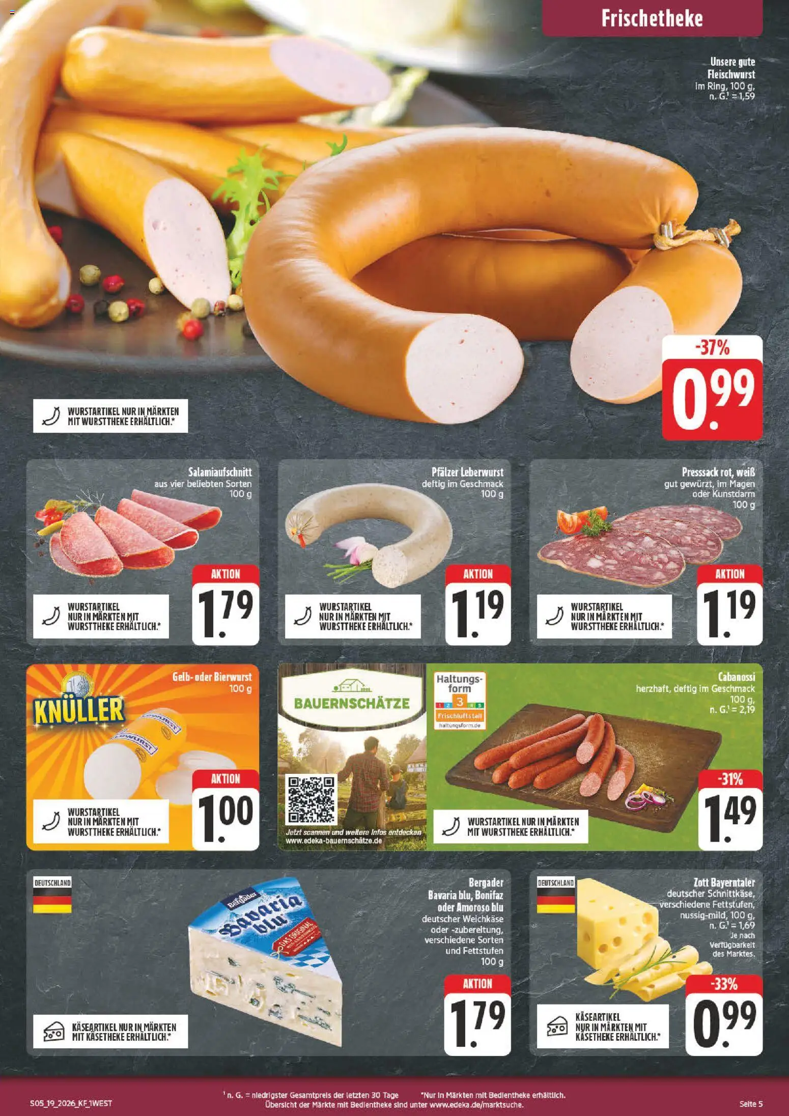 nah & gut Prospekt 	 – gültig ab 04.05.2026 | Seite: 5 | Produkte: Theke, Wurst