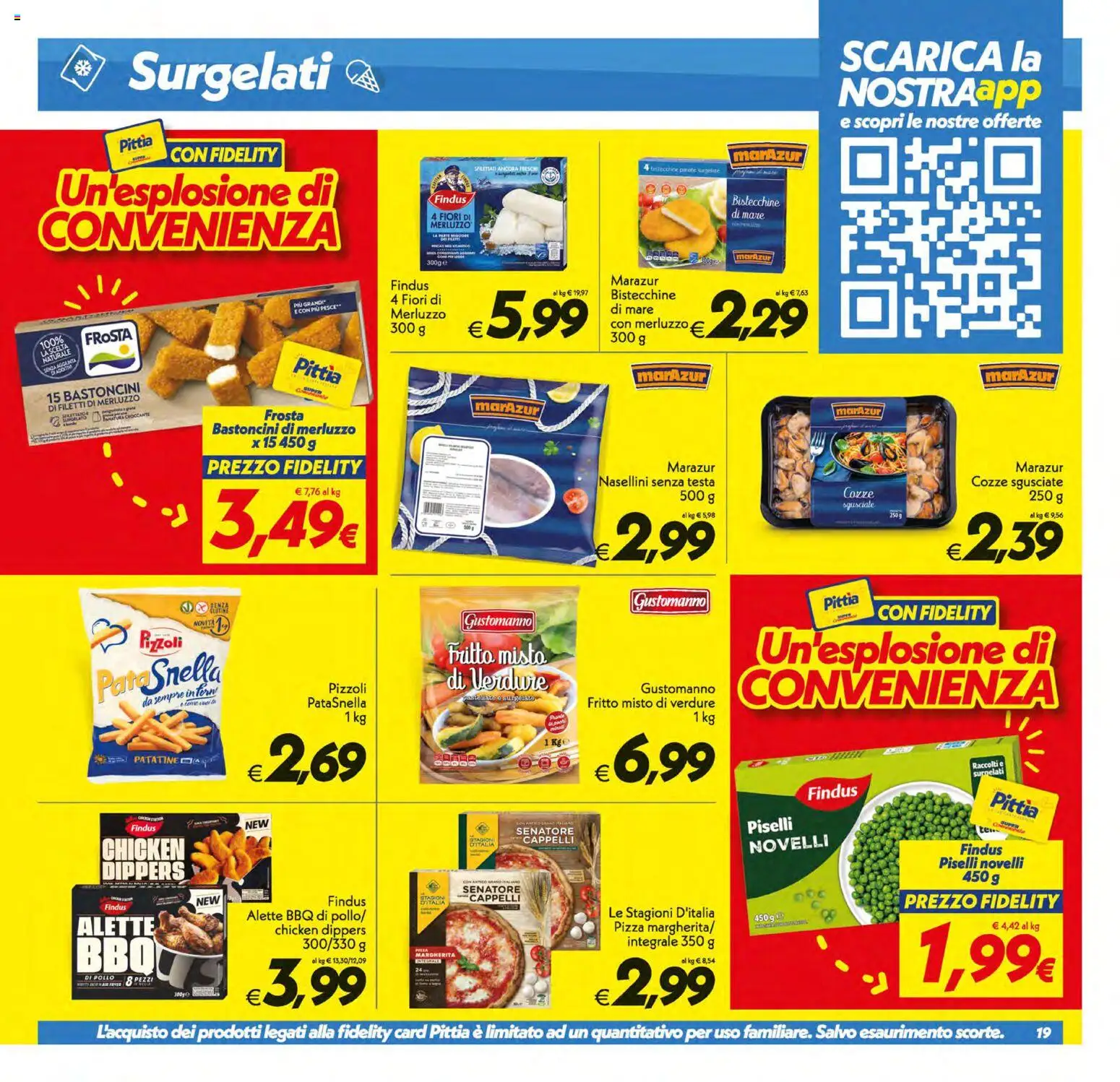 Volantino SuperConveniente del 19/06/2026 | Pagina: 19 | Prodotti: Pollo, Merluzzo, Cozze, Verdure
