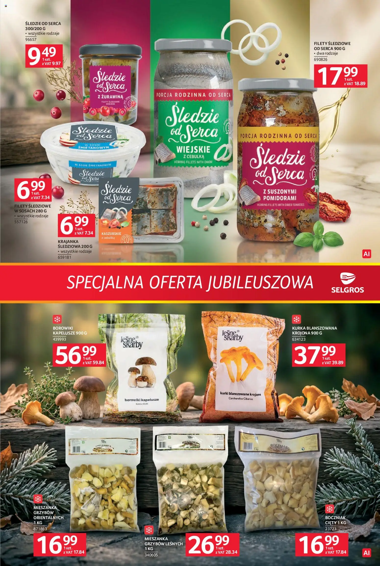 Selgros cash&carry gazetka - Specjalna Oferta Jubileuszowa od 08.10.2026 | Strona: 4 | Produkty: Śledzie, Kurki, Żurawina
