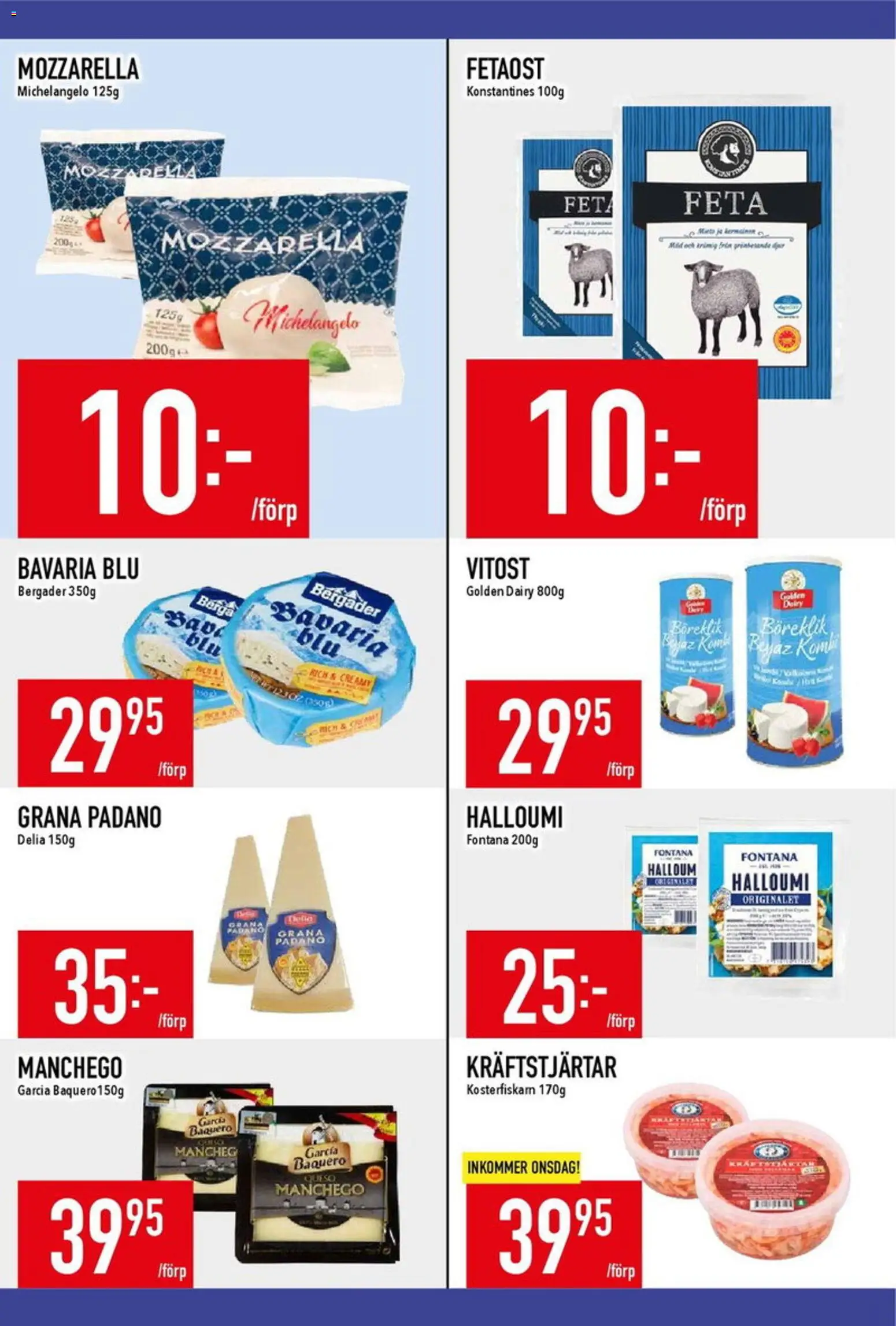 Matdax reklamblad aktuell från 31/08/2026 | Sida: 11 | Produkter: Mozzarella, Fetaost, Halloumi, Grana Padano