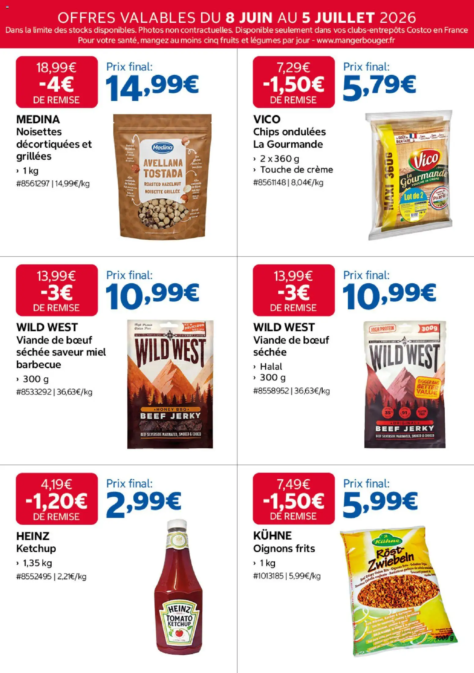 {H1} | Page: 14 | Produits: Barbecue, Oignons, Chips, Ketchup