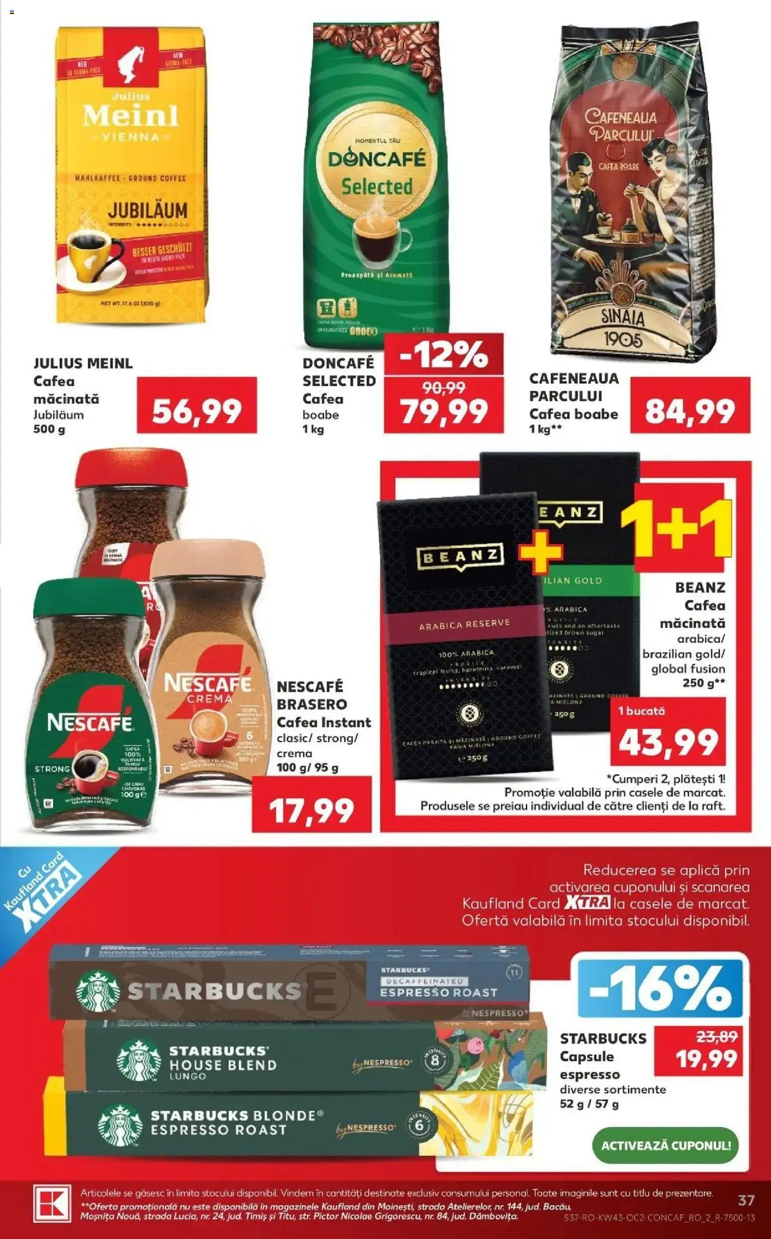 Kaufland Viseu de Sus 21.10.2026 - Revista si Oferta | Pagină: 37 | Produse: Aplică, Doncafe, Cremă, Cafea