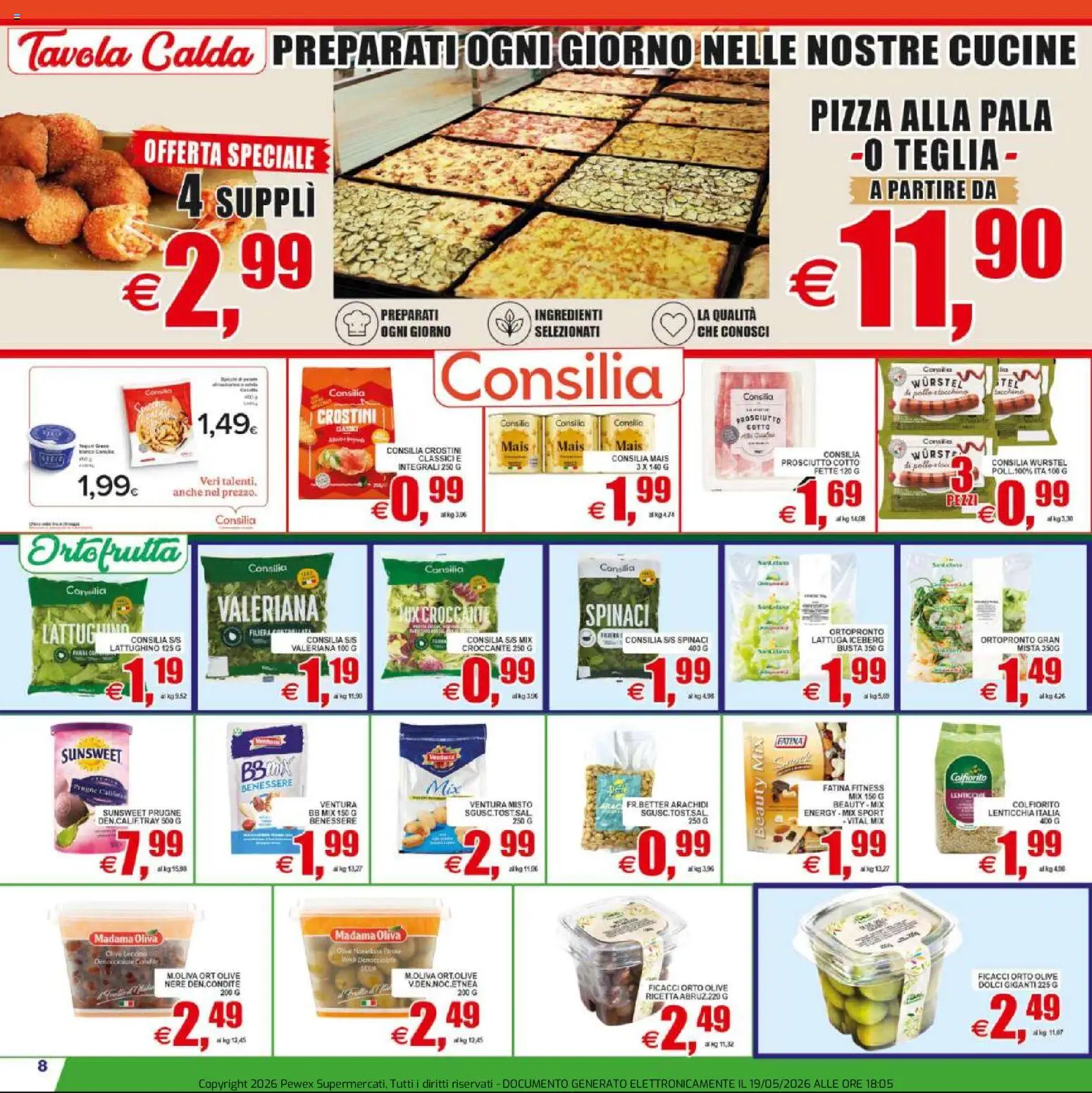 Volantino Pewex del 20.05.2026 | Pagina: 8 | Prodotti: Teglia, Cucine, Olive, Crostini