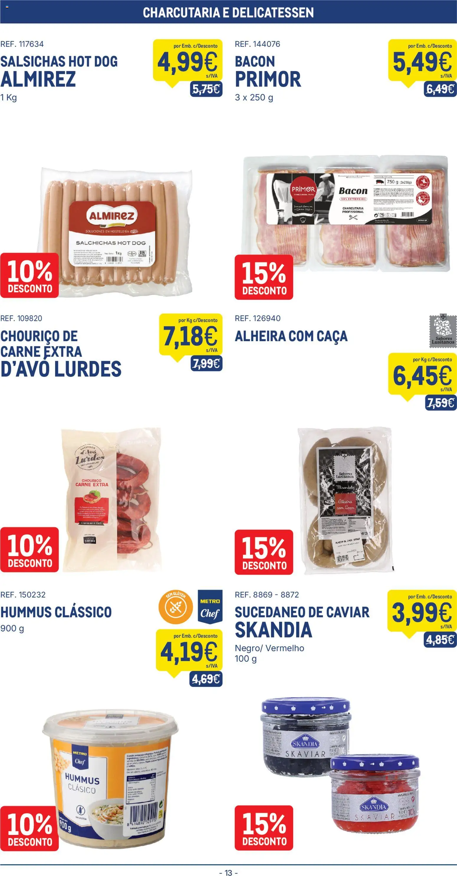 Makro folheto │ válido de 11/08/2026 | Página: 13 | Produtos: Primer, Entremeada, Carne, Hummus