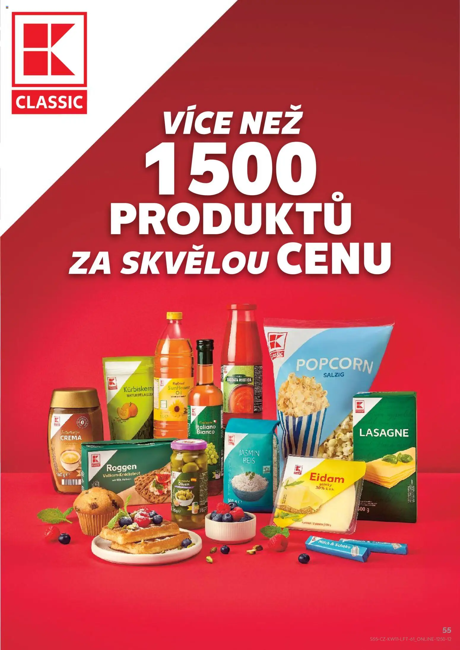 Kaufland leták od 11.03.2026 | Strana: 55 | Produkty: Passata, Popcorn, Lasagne, Milk chocolate
