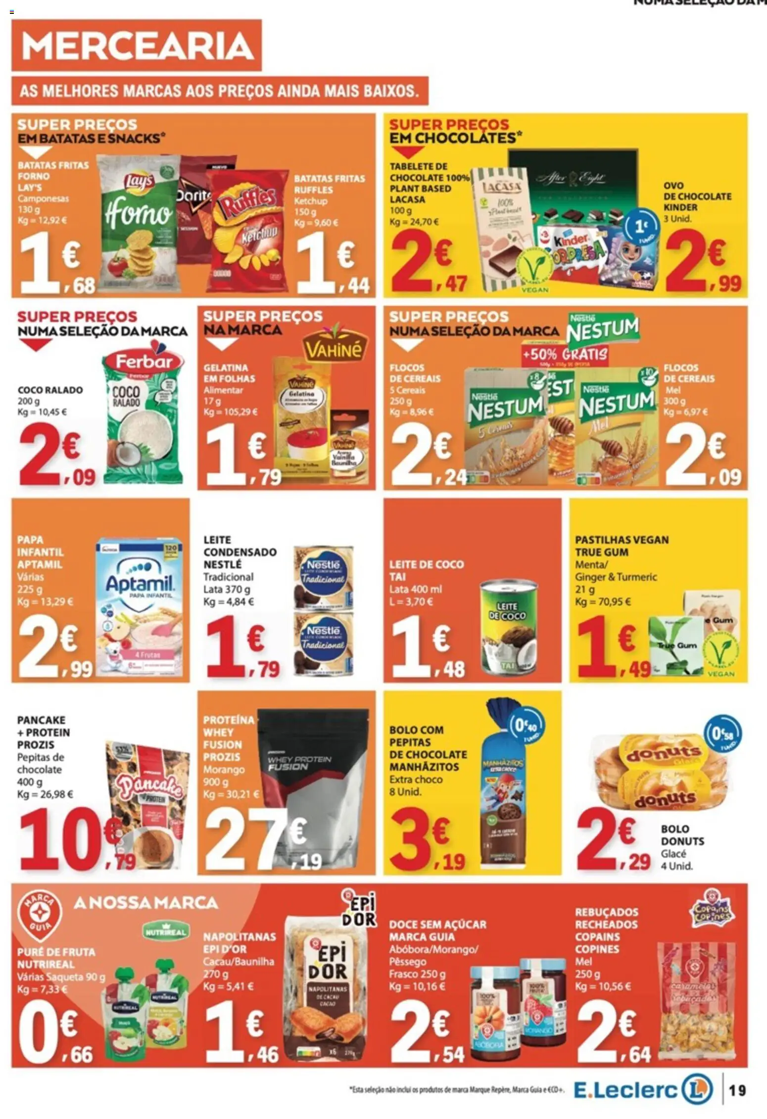 E.Leclerc folheto │ válido de 01/10/2026 | Página: 19 | Produtos: Batatas, Cacau, Rebuçados, Flocos