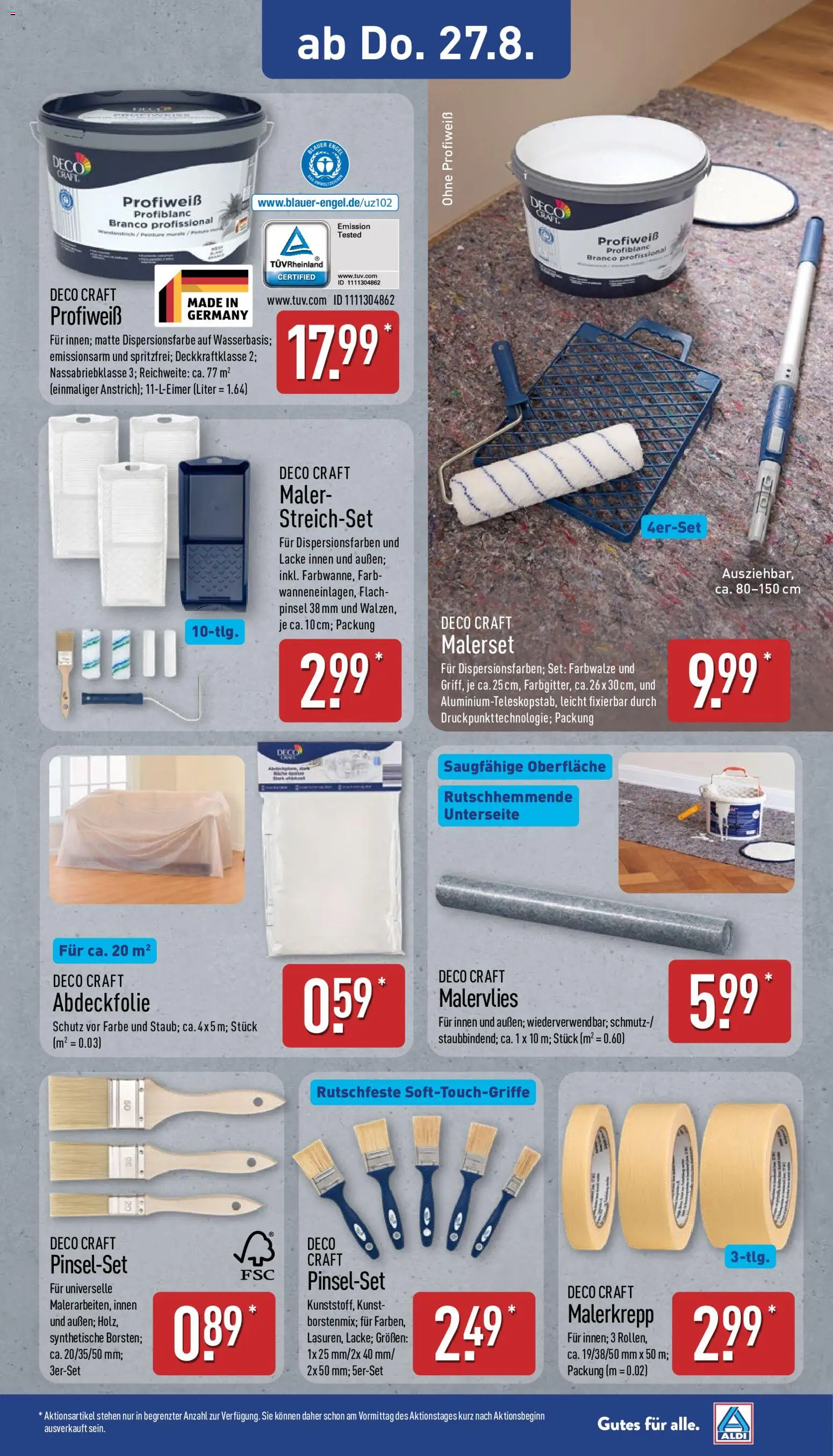 Aldi Prospekt – gültig ab 24.08.2026 | Seite: 12 | Produkte: Pinsel