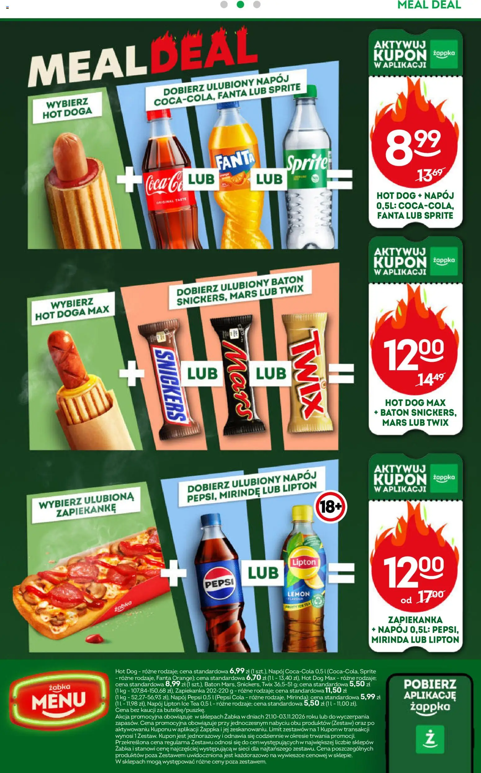 Żabka gazetka od 21.10.2026 | Strona: 43 | Produkty: Ice Tea, Sprite, Pepsi cola, Hot dog