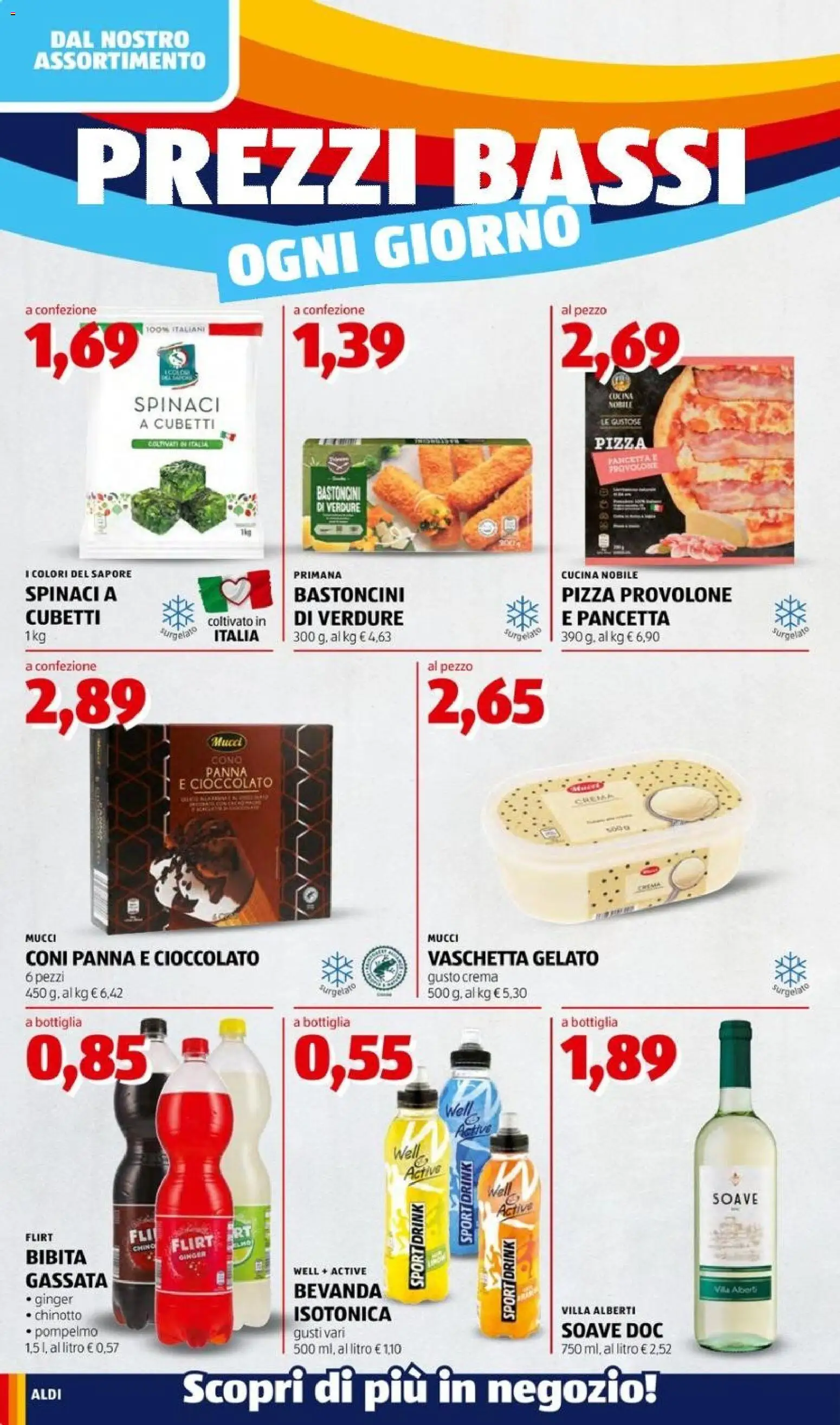 Volantino Aldi del 17/08/2026 | Pagina: 8 | Prodotti: Provolone, Crema, Chinotto, Panna