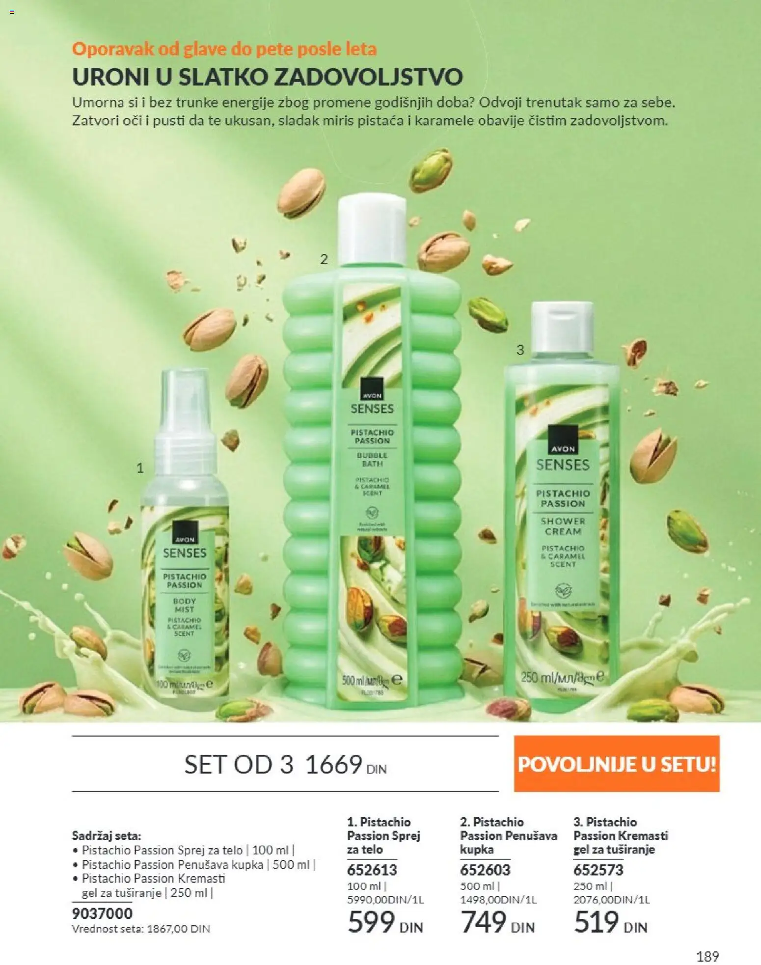 AVON katalog - važi od 01.09.2026 | Strana: 189 | Proizvode: Miris, Gel za tuširanje