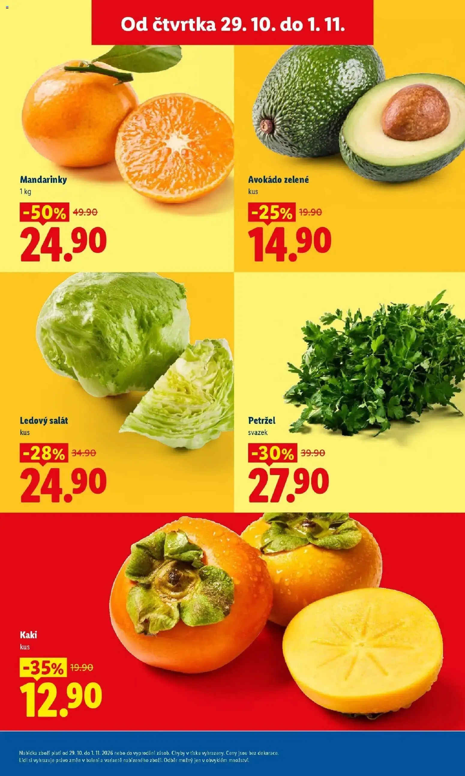 Lidl leták od 29.10.2026 - Nový akční leták | Strana: 13 | Produkty: Mandarinky, Salát, Petržel, Ledový salát