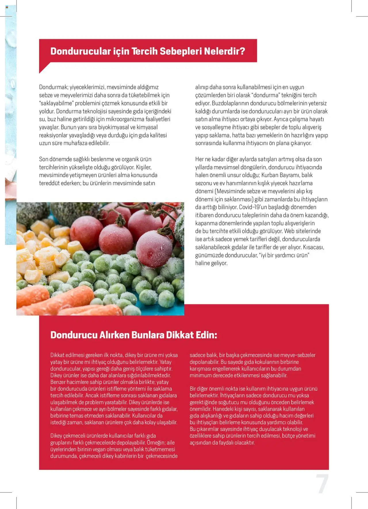 Arçelik Katalog - Dondurucu Kullanımında Püf Noktaları - 16 Mart 2023 tarihinden itibaren geçerlidir | Sayfa: 7