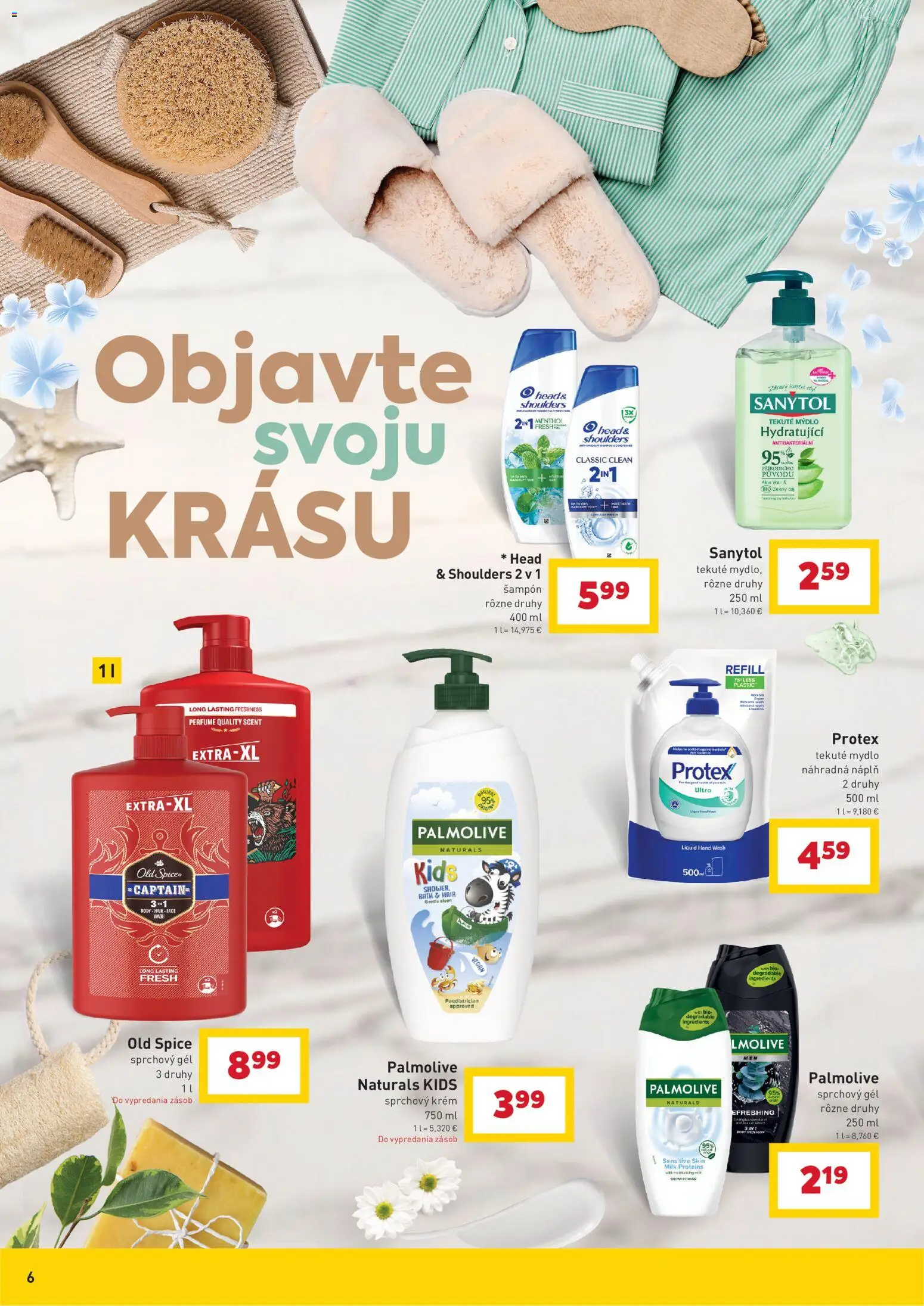 Nové Billa akcie – leták je platný od 29.07.2026 | Strana: 6 | Produkty: Čaj, Sanytol, Šampón, Mydlo