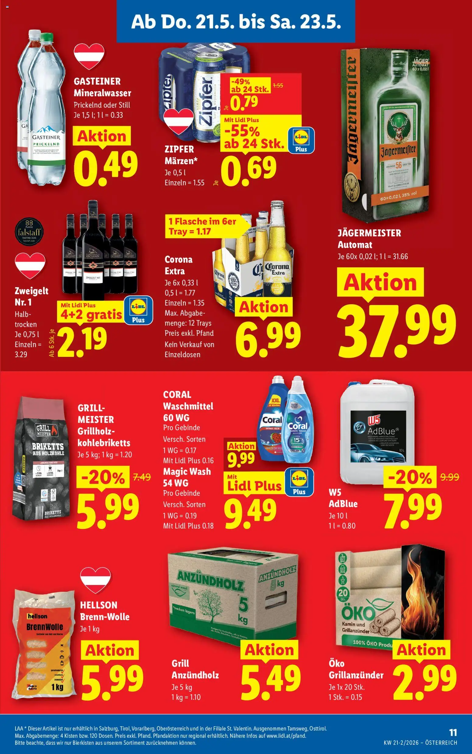 Lidl Flugblatt - Altenmarkt im Pongau, St. Johann im Pongau, Zell am See gültig ab 21.05.2026 | Seite: 13 | Produkte: Grill, Waschmittel