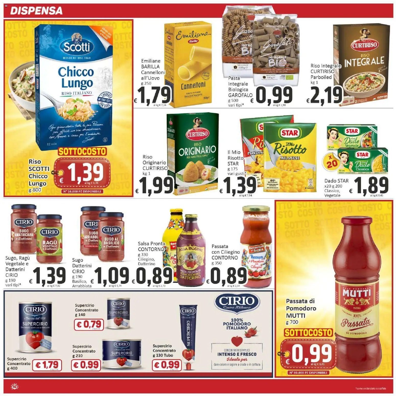 Volantino Paghi Poco del 11/09/2026 | Pagina: 16 | Prodotti: Senza glutine, Salsa, Pomodoro, Barilla
