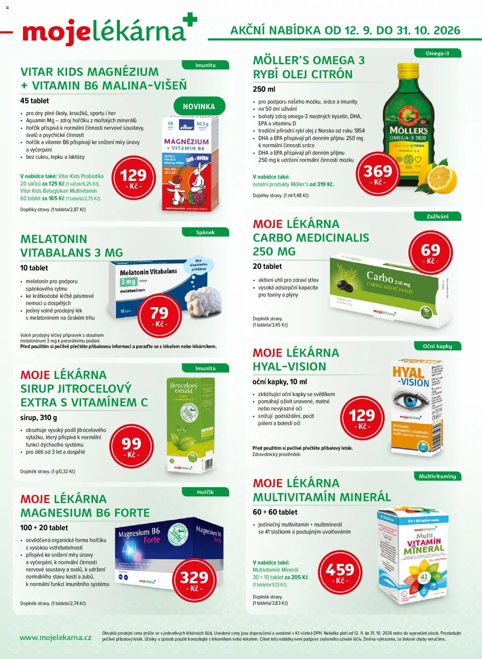 Moje lékárna leták od 12.09.2026 | Strana: 12 | Produkty: Multivitamin, Probiotika, Tablet, Citron