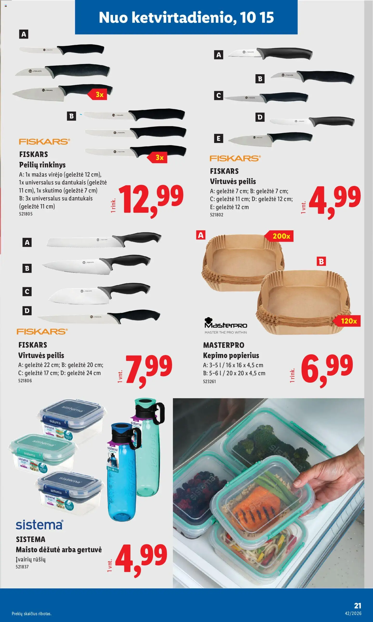 LIDL akcijos nuo 2026.10.12 | Puslapis: 21 | Prekių: Kepimo popierius