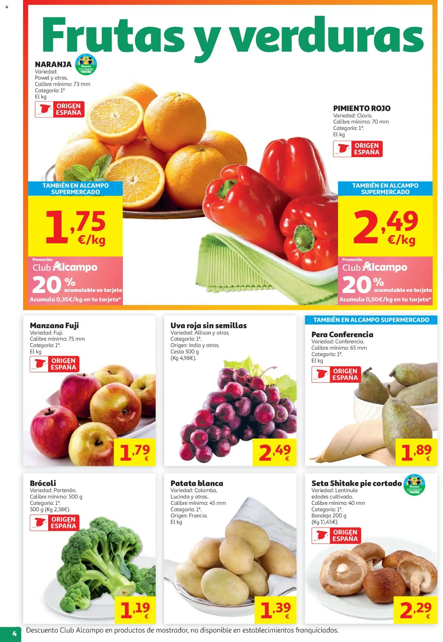 Alcampo HP Unico │ válido desde el 05.05.2026 | Página: 4 | Productos: Κάδος απορρυμάτων, Manzana, Bandeja, Cesta