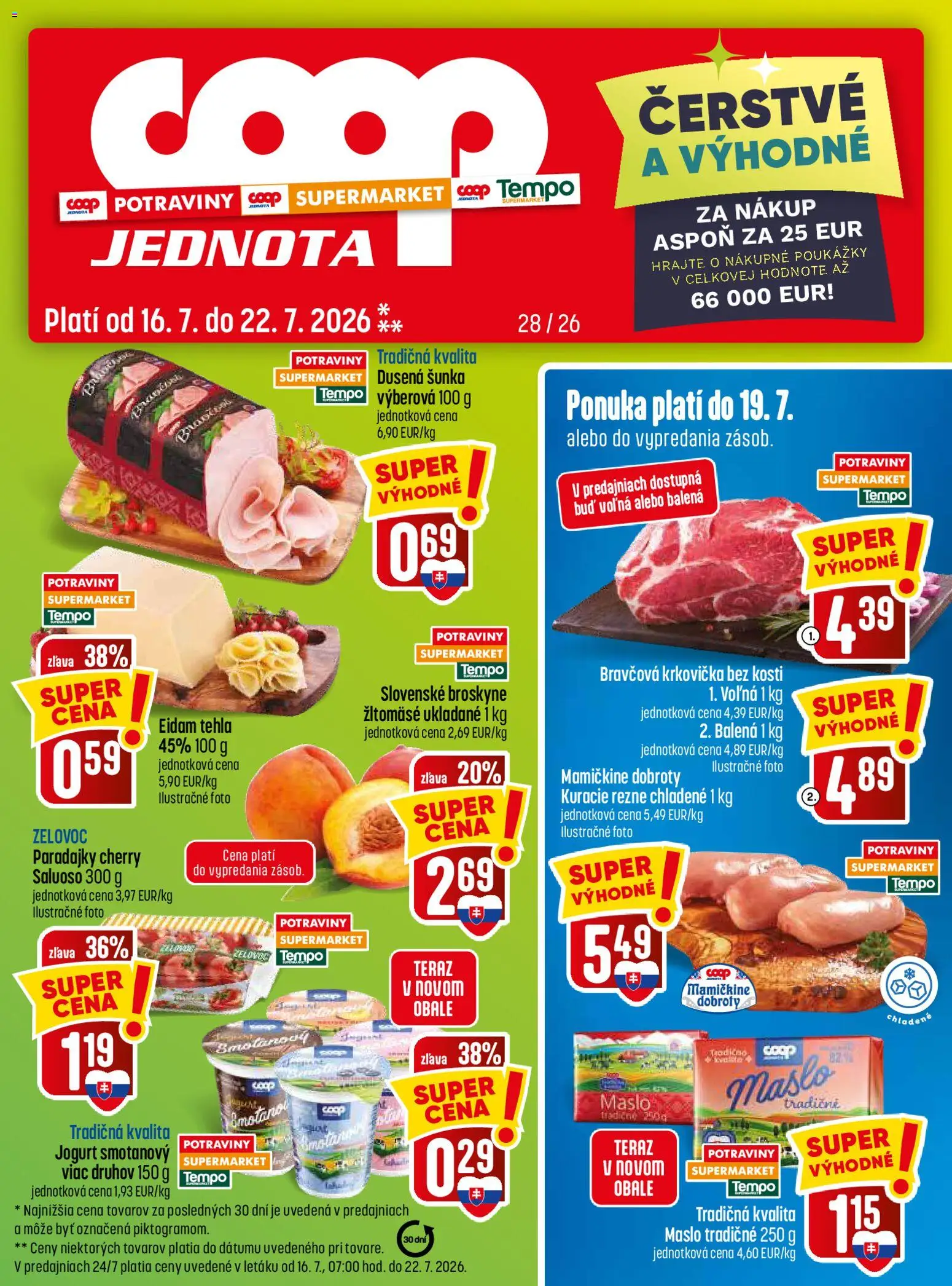 Nové COOP Jednota akcie – leták je platný od 16.07.2026 | Strana: 1