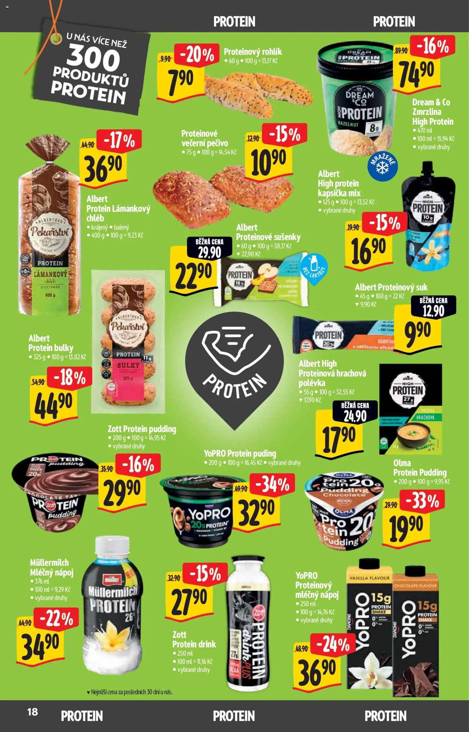Albert katalog - Hypermarket - Bio od 02.09.2026 | Strana: 18 | Produkty: Cookies, Zmrzlina, Večerní pečivo, Protein pudding