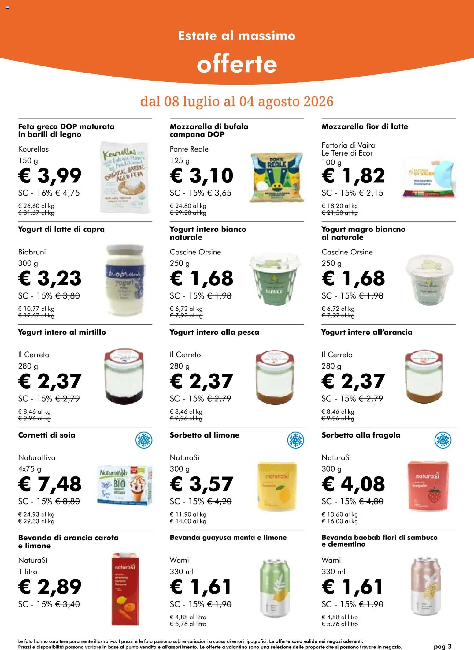 Volantino Natura Sì del 08/07/2026 | Pagina: 3