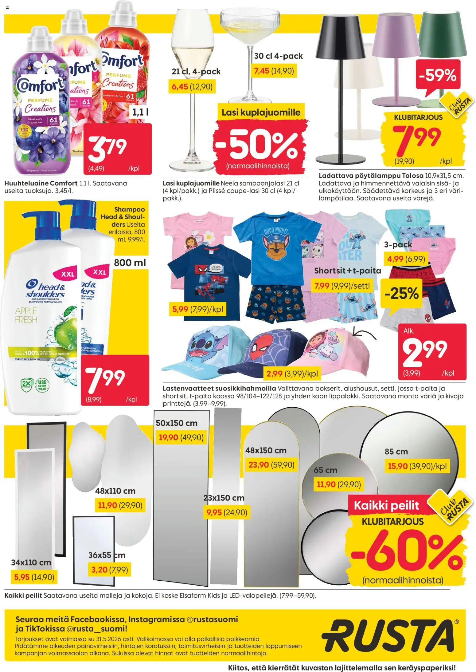 Rusta tarjoukset – voimassa 25.05.2026 alkaen | Sivu: 28 | Tuotteet: Shampoo, Huuhteluaine, Voi