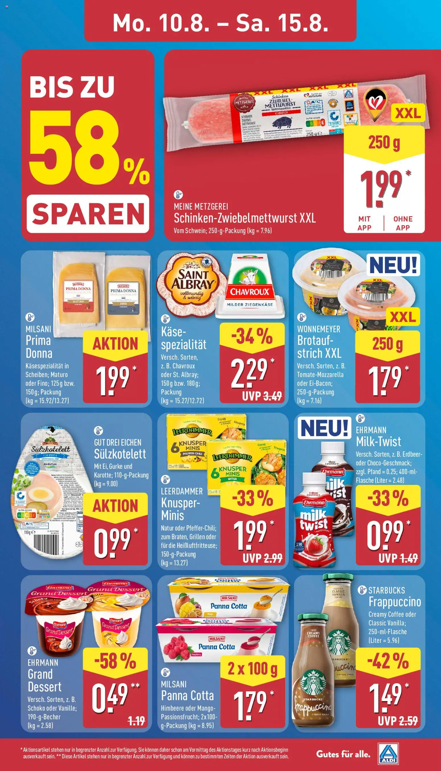 Aldi Prospekt – gültig ab 10.08.2026 | Seite: 7 | Produkte: Käse, Ziegenkäse, Himbeere, Schinken
