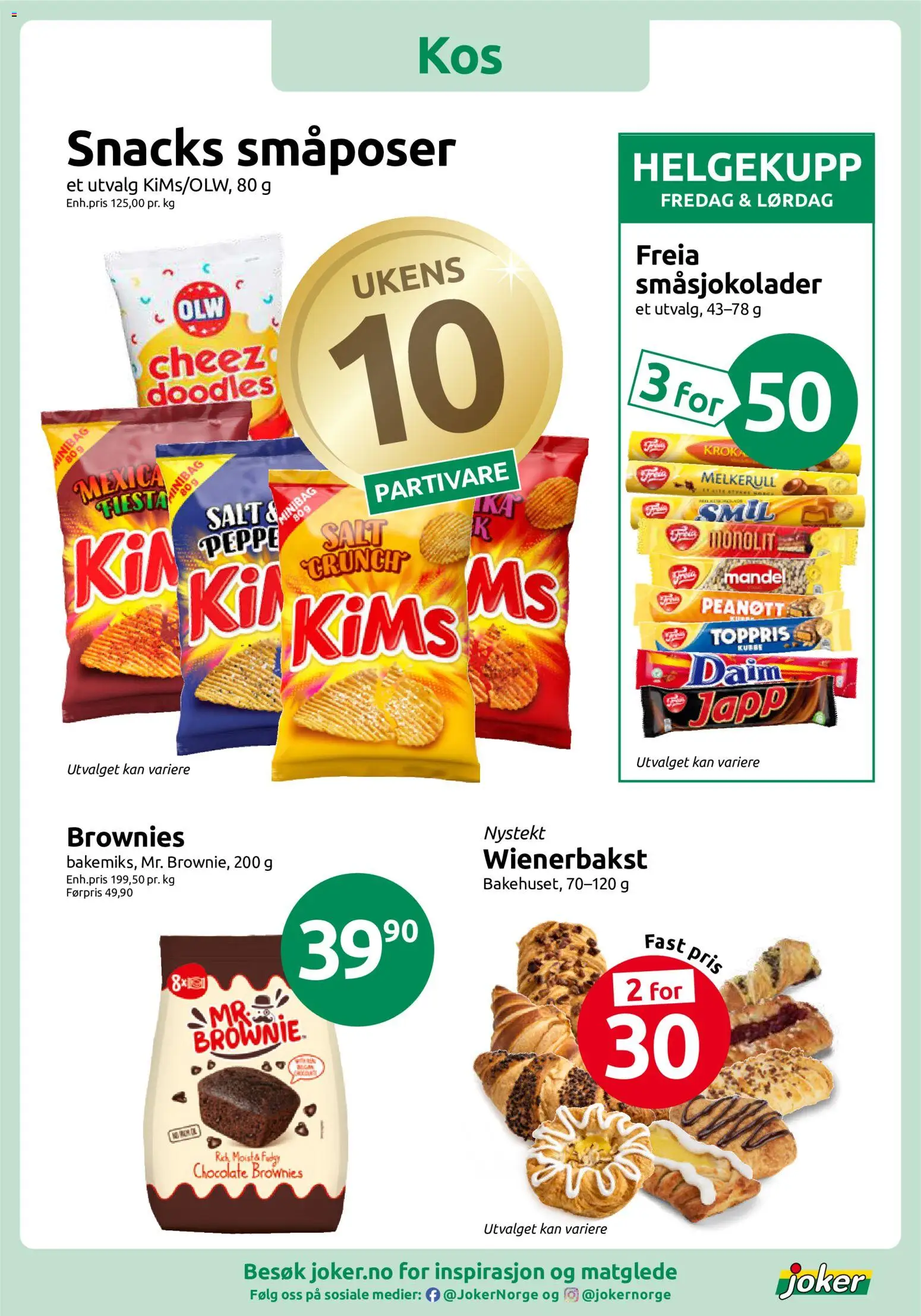 {H1} | Side: 8 | Produkter: Snacks, Brownie, Salt, Brownies