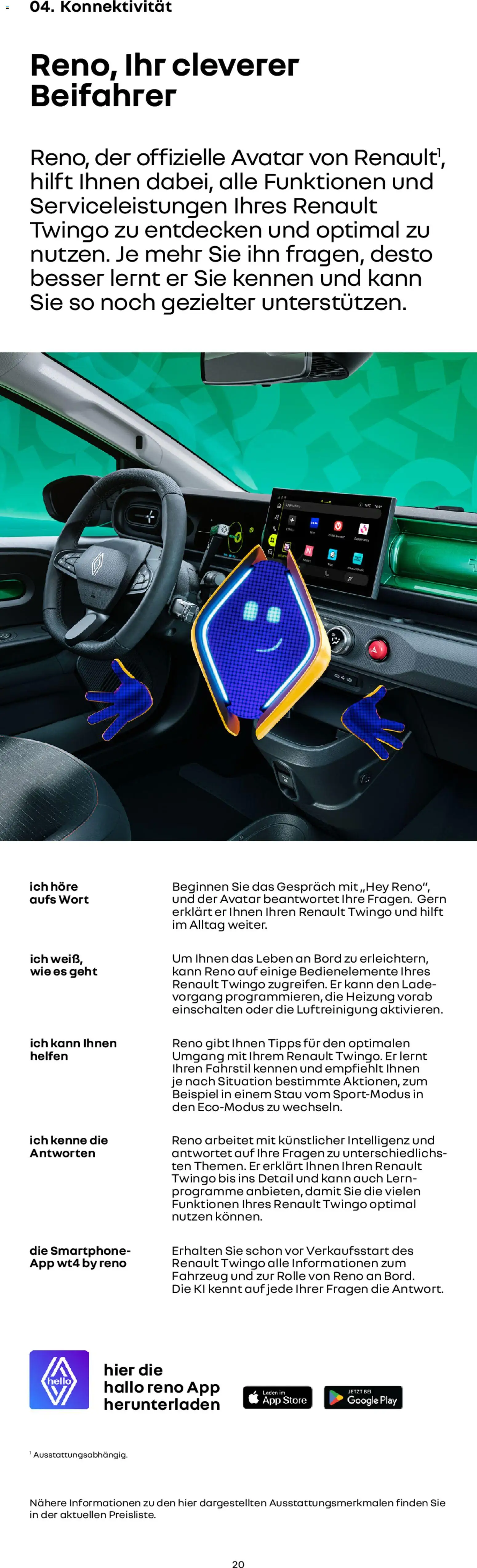 Renault Prospekt Twingo E-Tech	 – gültig ab 24.02.2026 | Seite: 20 | Produkte: Smartphone