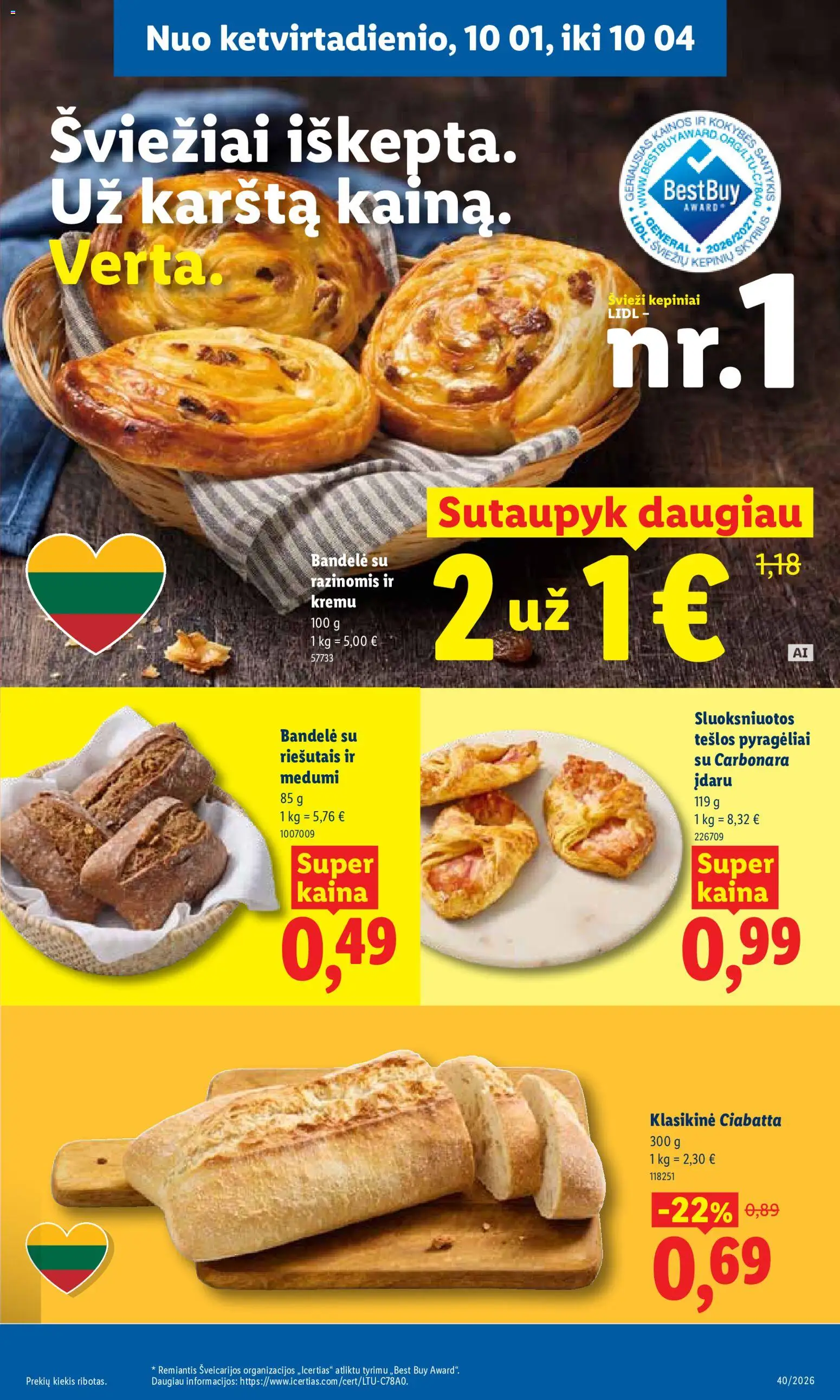 LIDL akcijos nuo 2026.09.28 | Puslapis: 43 | Prekių: Bandelė