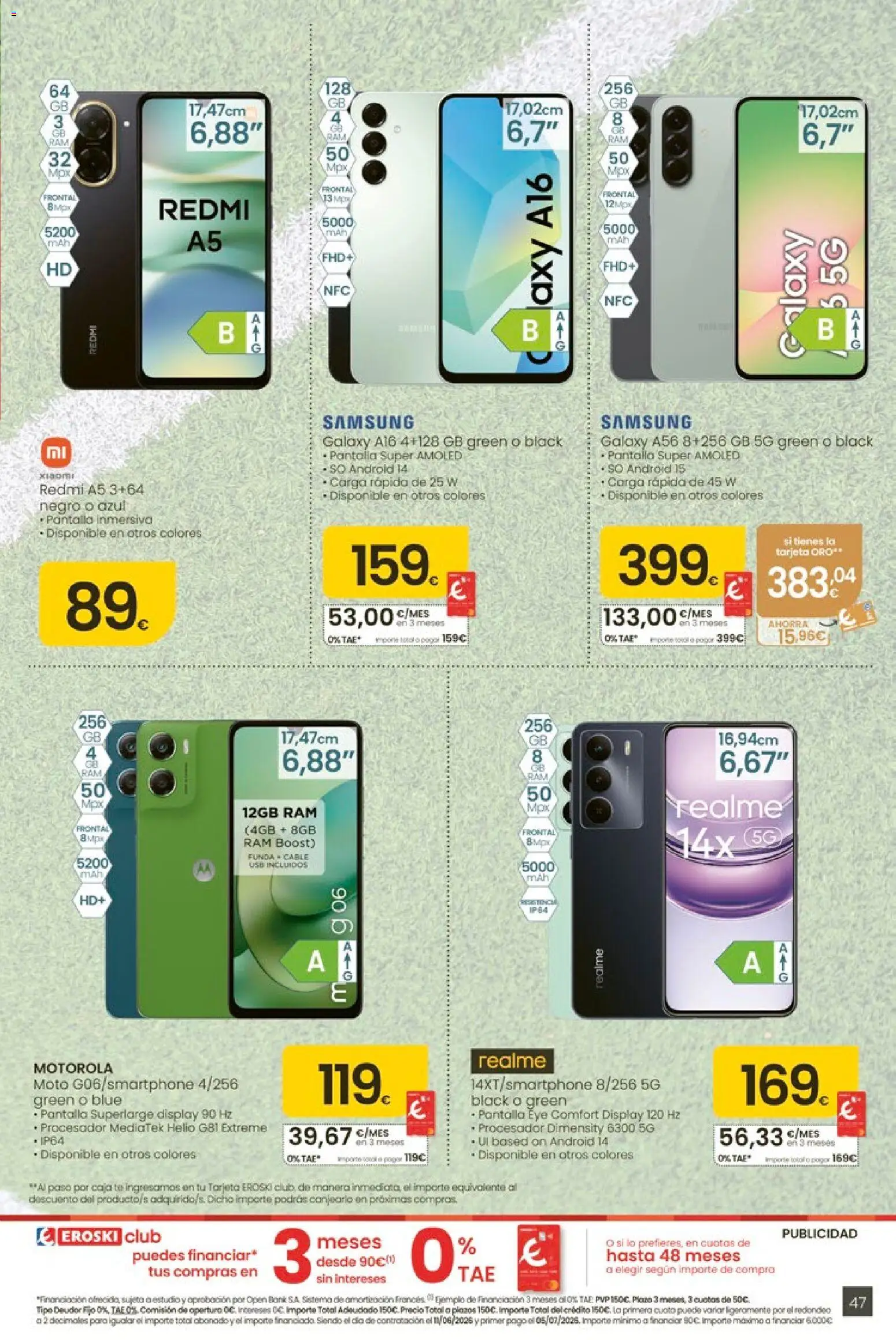 Eroski Ofertóns de verán │ válido desde el 11.06.2026 | Página: 47 | Productos: Té, Cable, USB, Caja