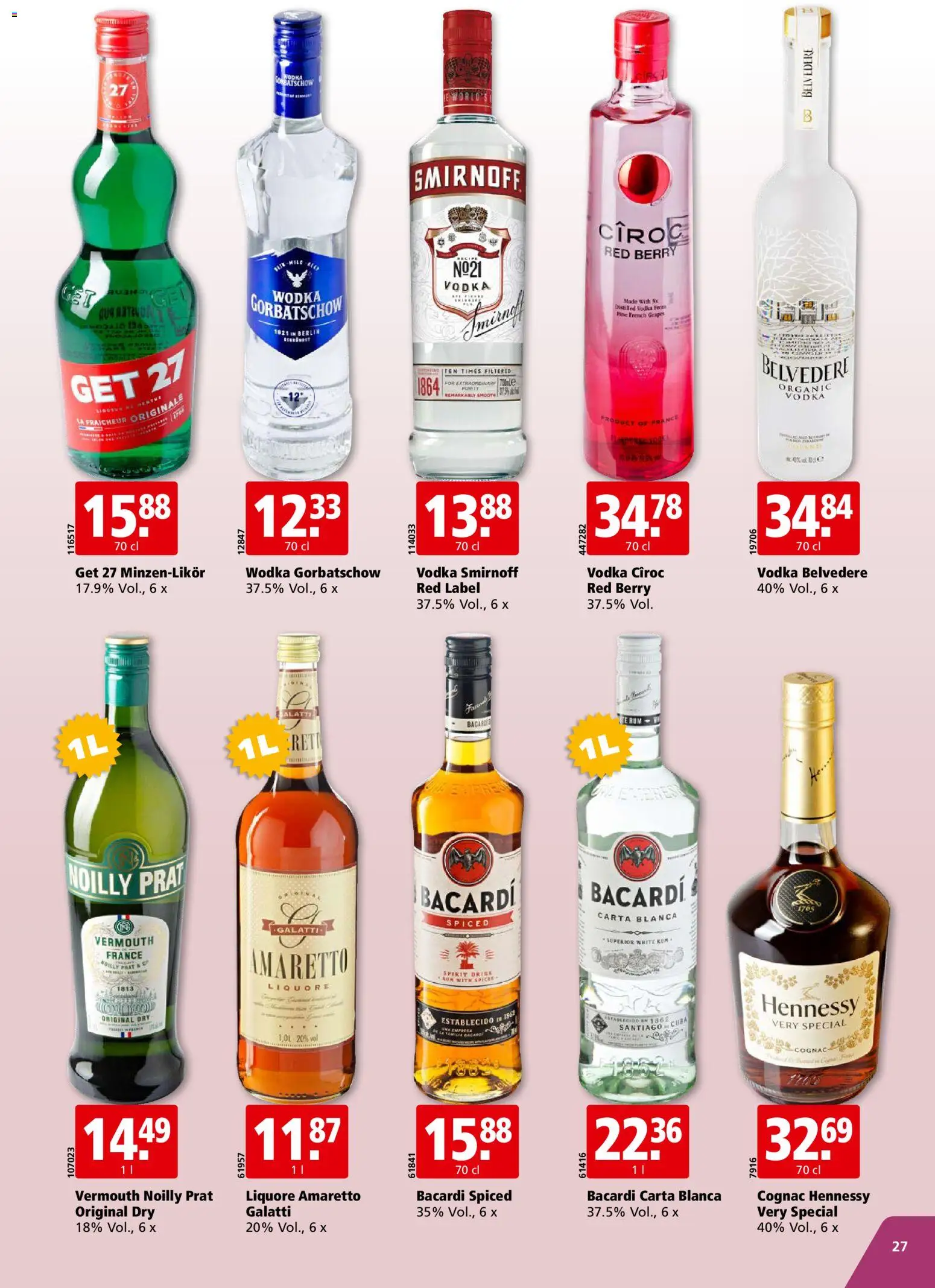 Aligro aktionen Chavannes, Matran, Genf, Sitten – gültig ab 02.11.2026 | Seite: 27 | Produkte: Wodka