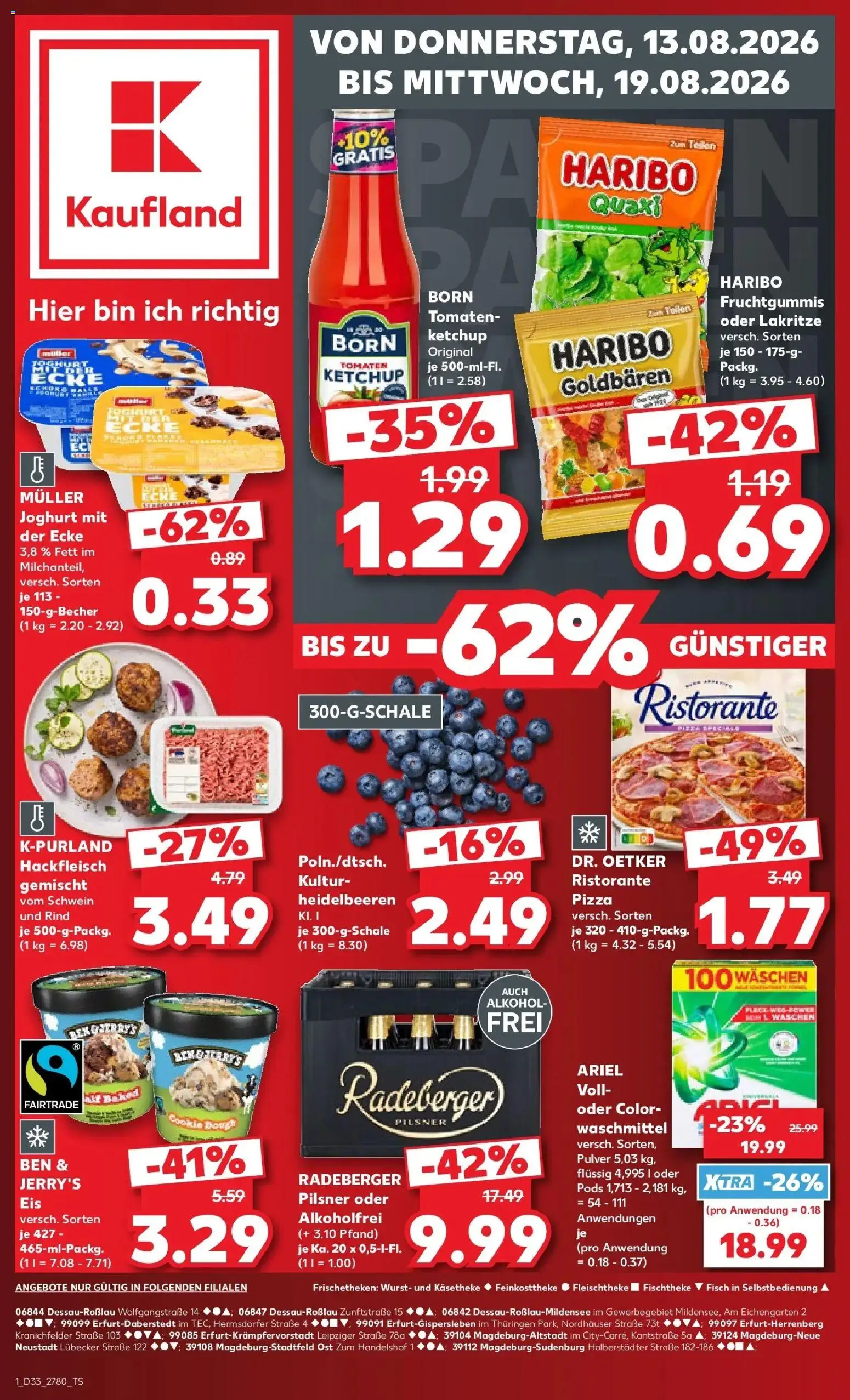 Prospekt Kaufland ab 13.08.2026 » Angebote Online zum Blättern | Seite: 1 | Produkte: Ristorante, Tomaten, Alkohol, Wurst