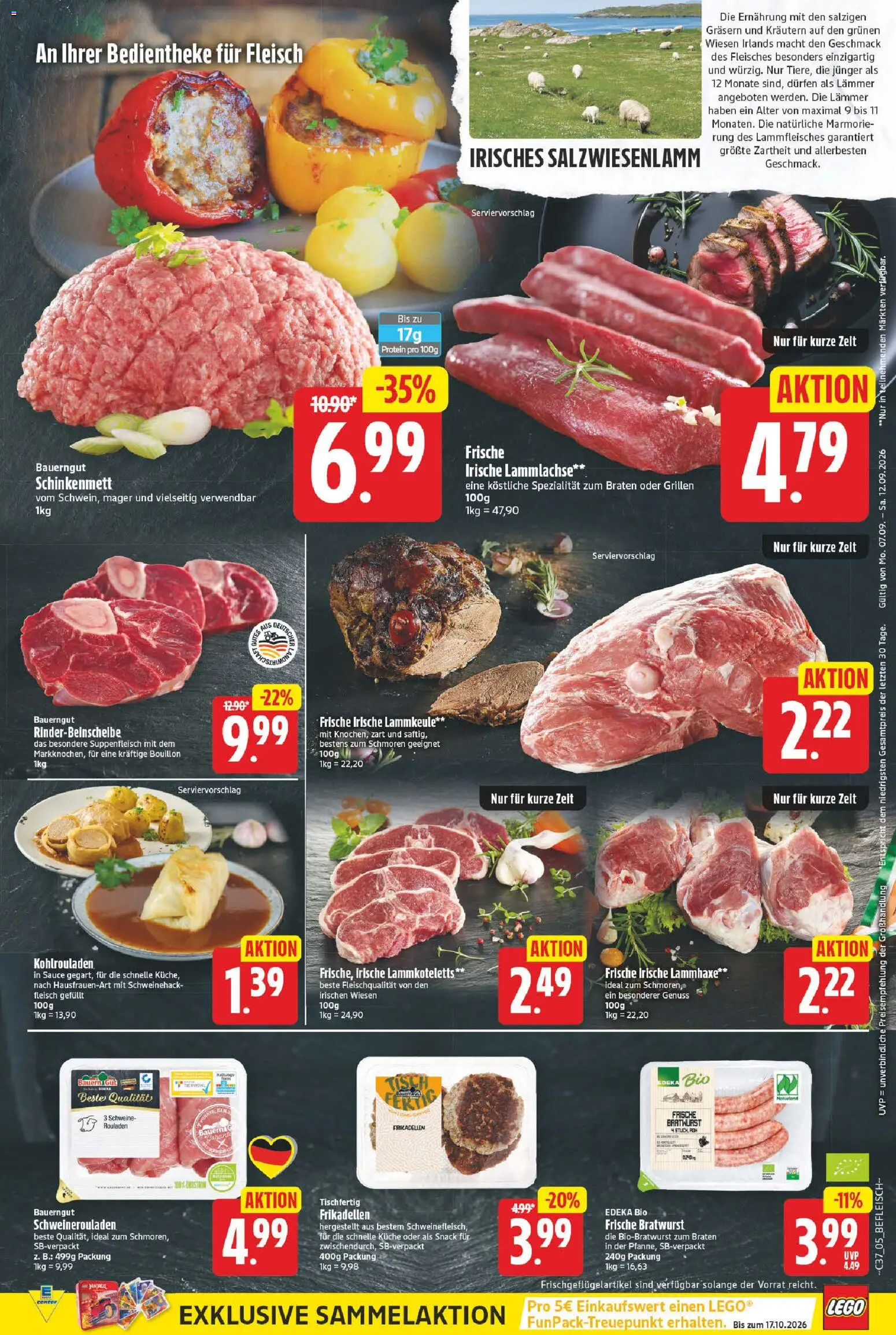 E center Prospekt – gültig ab 07.09.2026 | Seite: 5 | Produkte: Bratwurst, Küche, Suppenfleisch, Fleisch