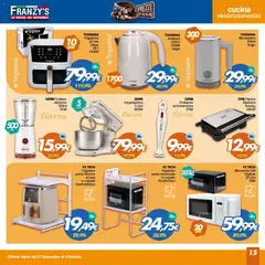 Anteprima del volantino Franzy's volantino valido a partire dal 22/09/2026 | Pagina: 15 | Prodotti: Microonde, Impastatrice, Bollitore, Friggitrice